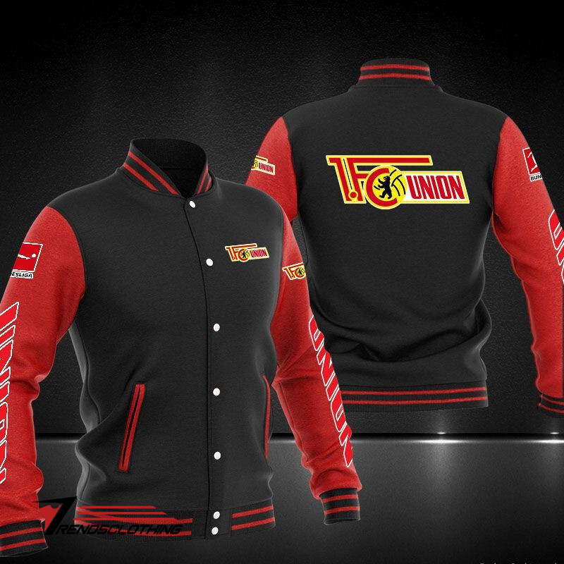 1. FC Union Berlin Black Red Varsity Baseball Jacket for Men & Women | Soccer Team Fan Gift