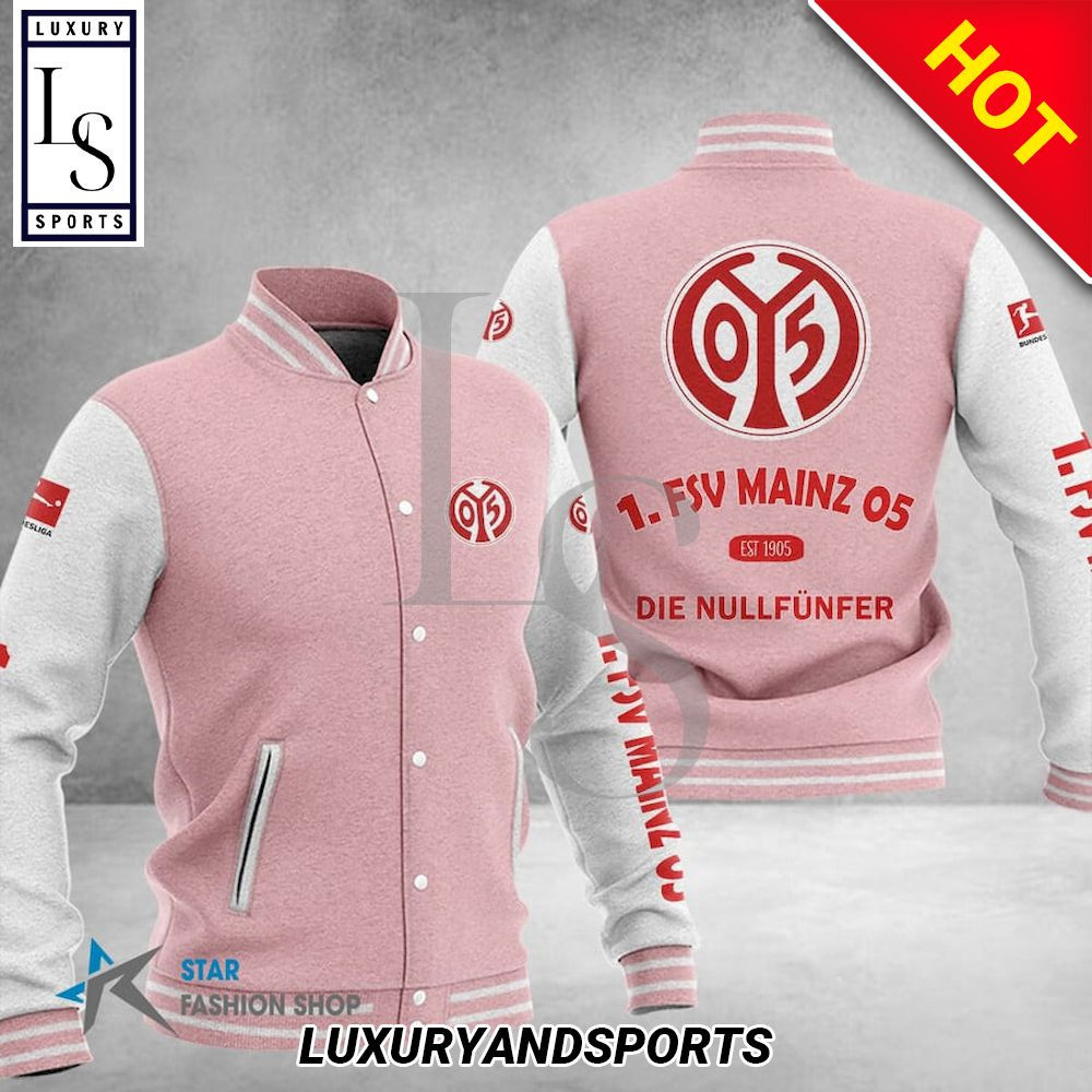 1. FSV Mainz 05 Varsity Baseball Jacket for Men & Women | Soccer Team Fan Gift
