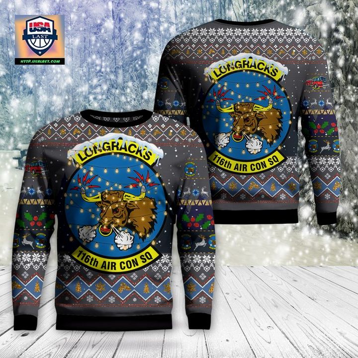 116th Air Control Squadron Oregon Air National Guard Christmas AOP Sweater