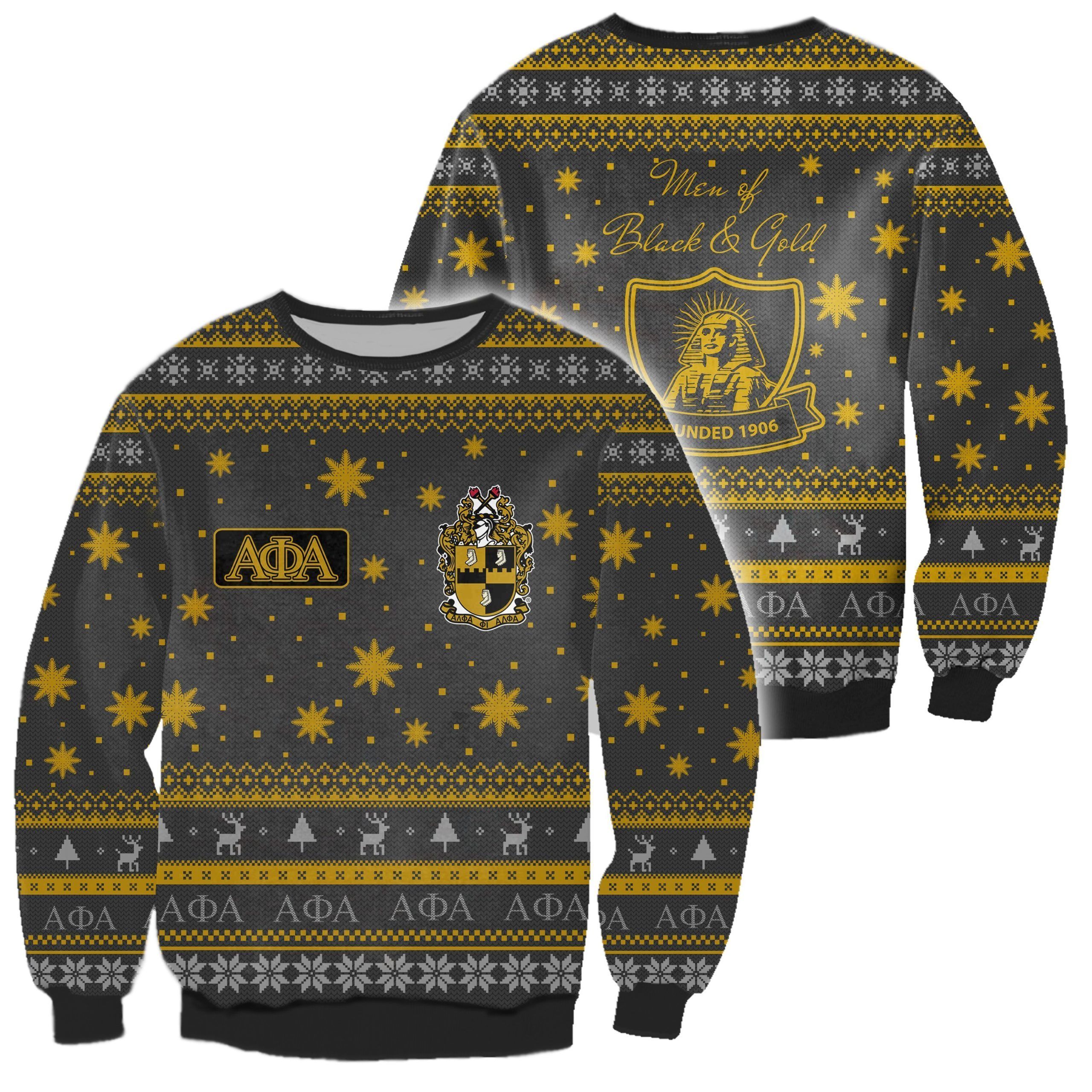 3D All Over Alpha Phi Alpha Ugly Sweater
