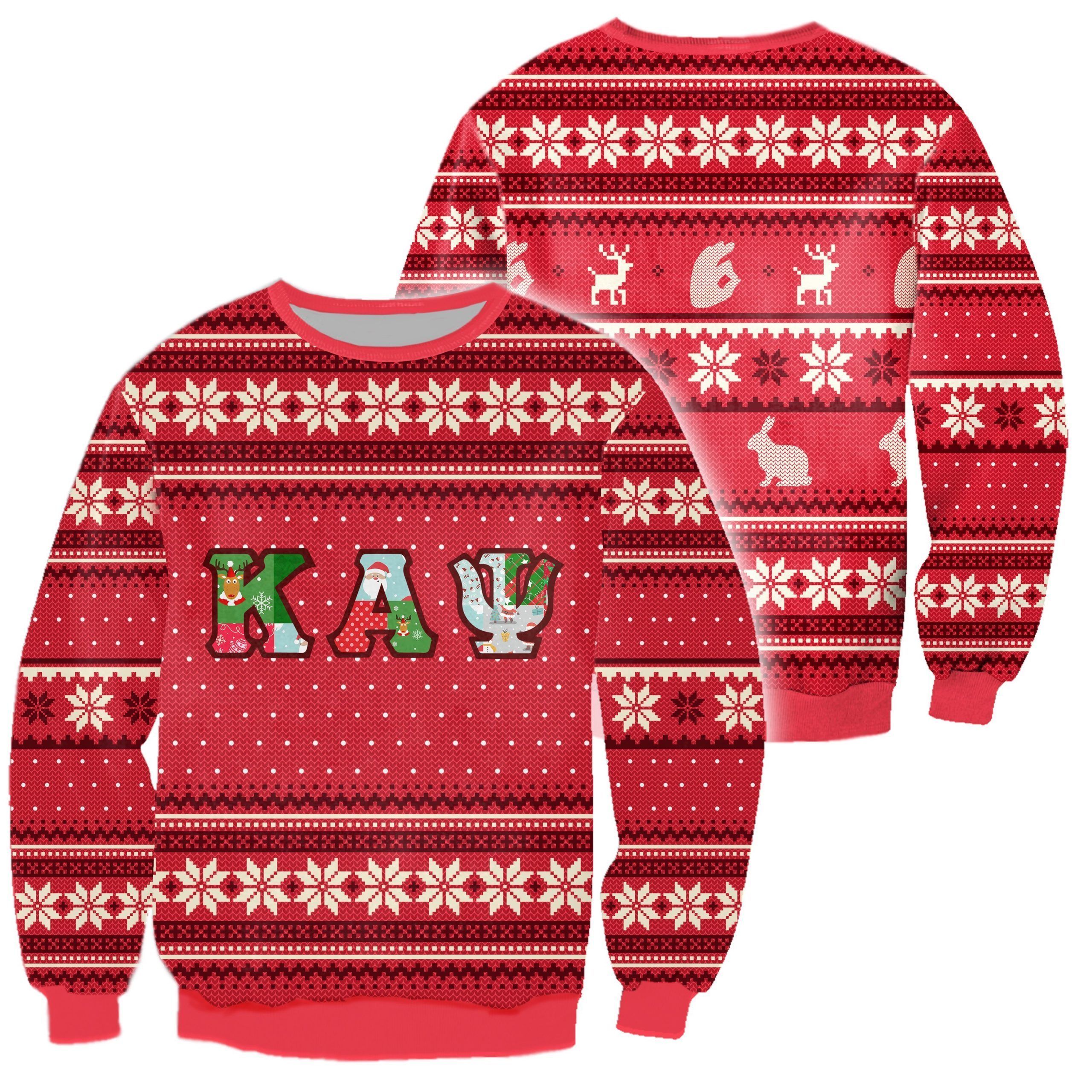3D All Over Kappa Alpha Psi Ugly Sweater