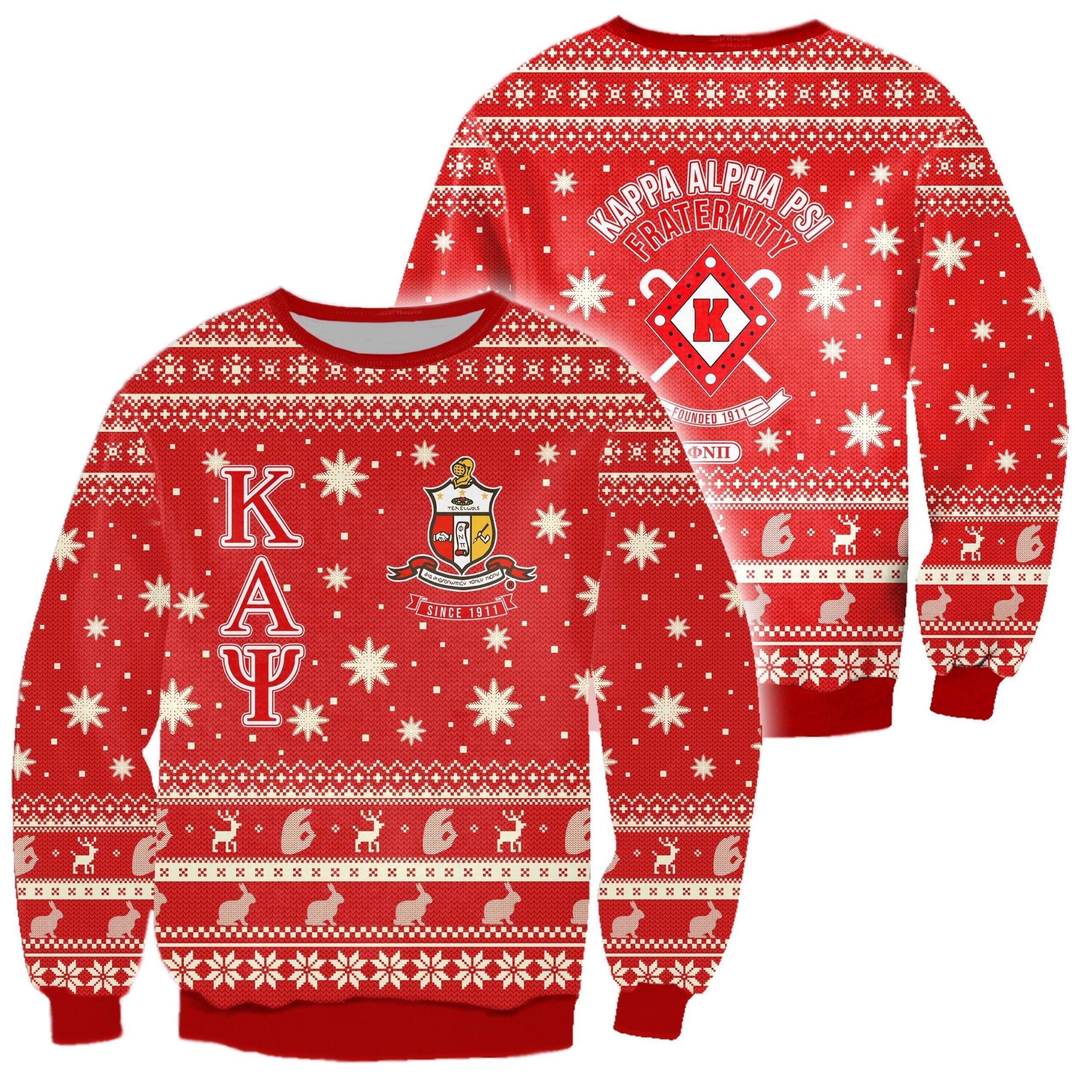 3D All Over Kappa Alpha Psi Ugly Sweater