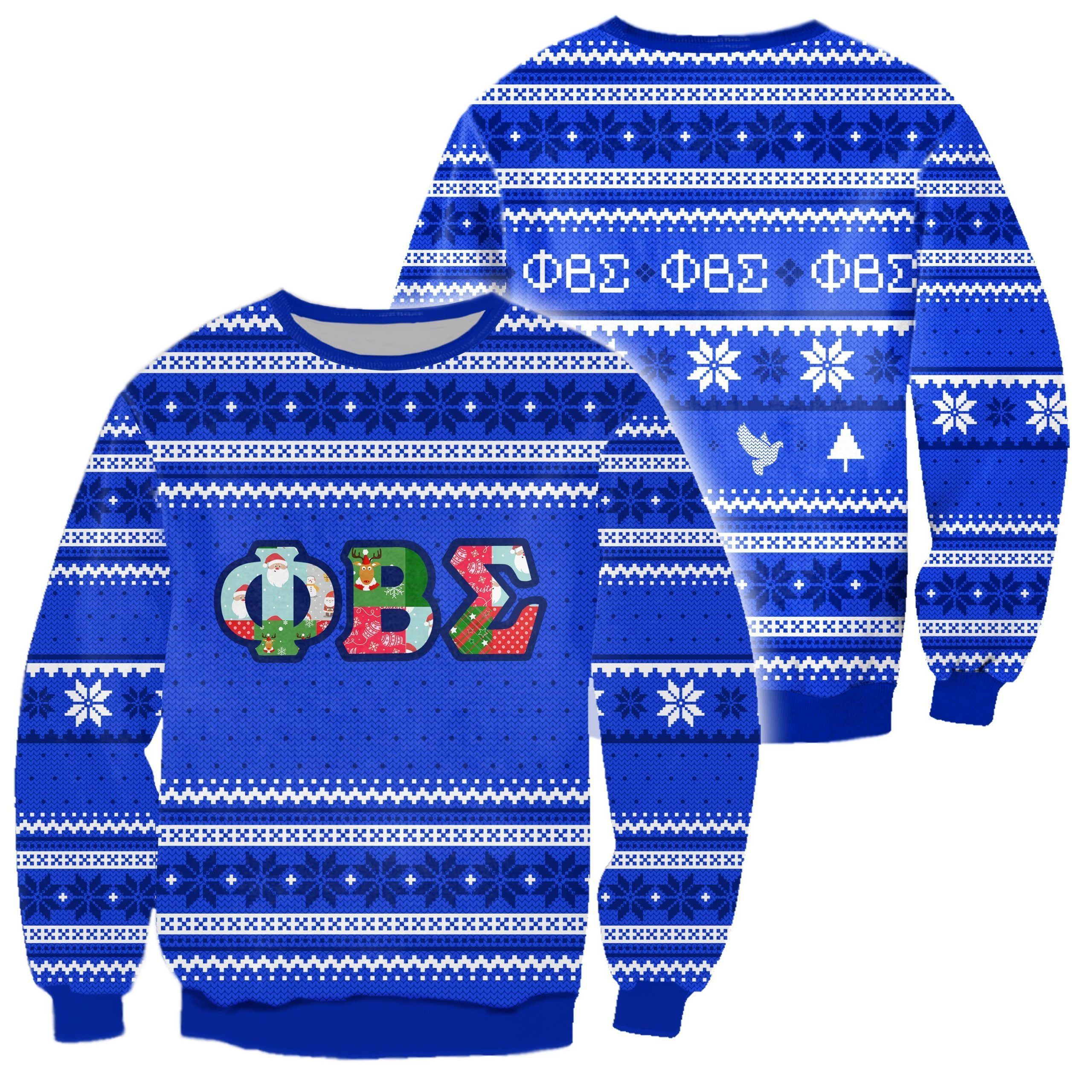 3D All Over Phi Beta Sigma Ugly Sweater