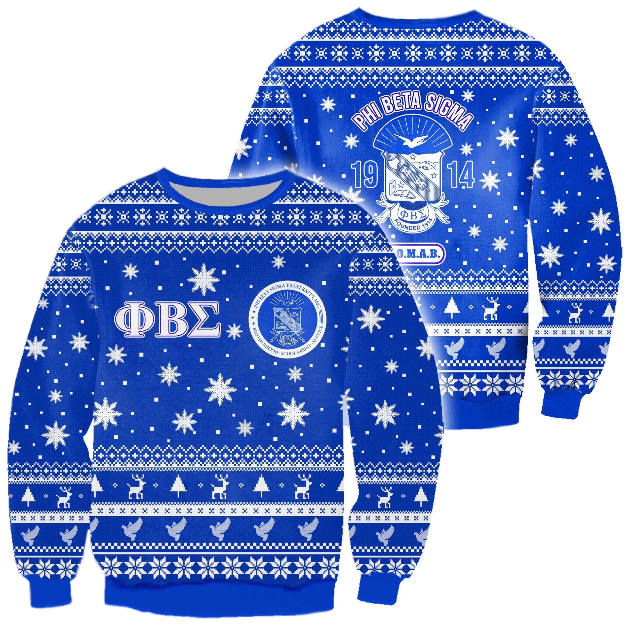 3D All Over Phi Beta Sigma Ugly Sweater