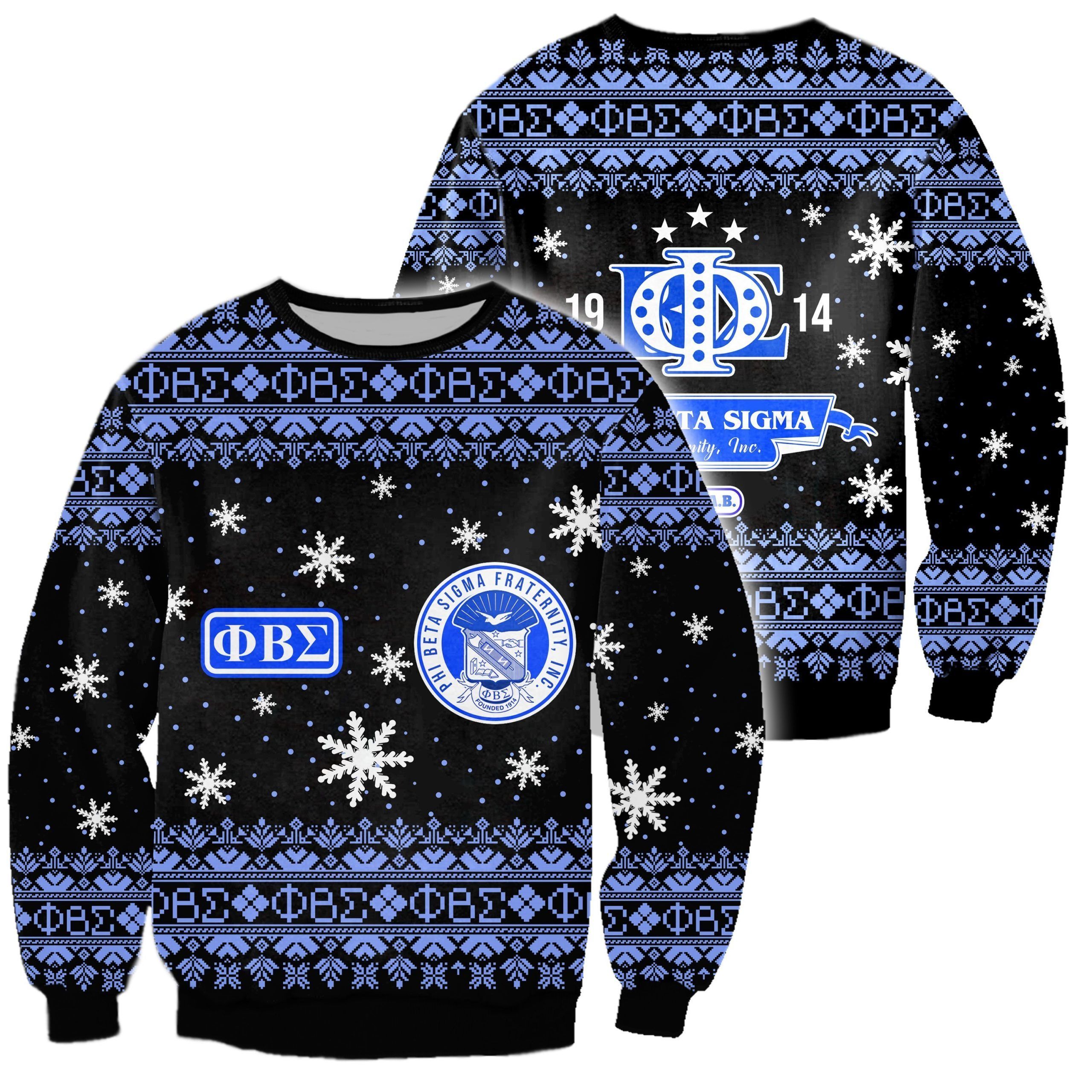 3D All Over Phi Beta Sigma Ugly Sweater