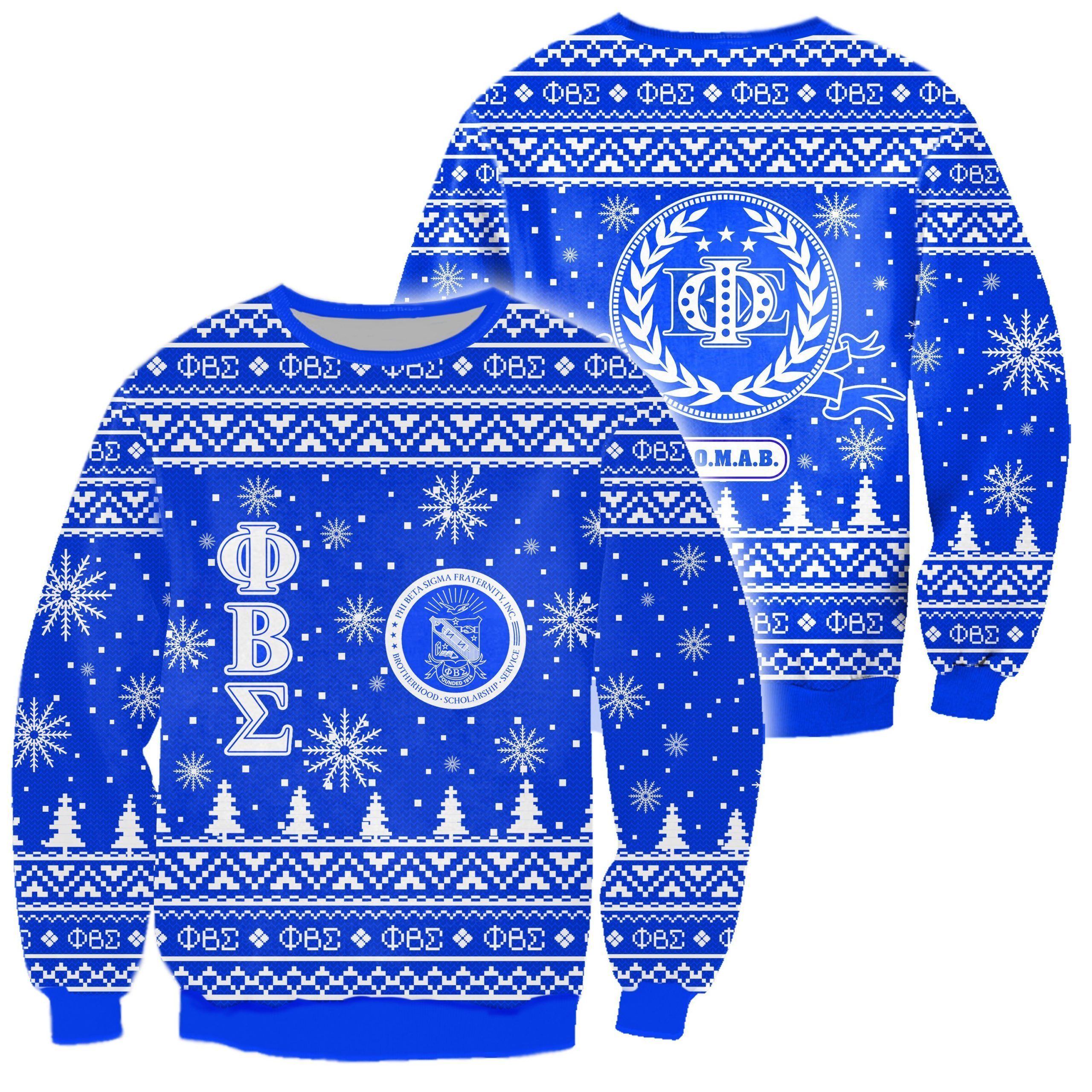 3D All Over Phi Beta Sigma Ugly Sweater