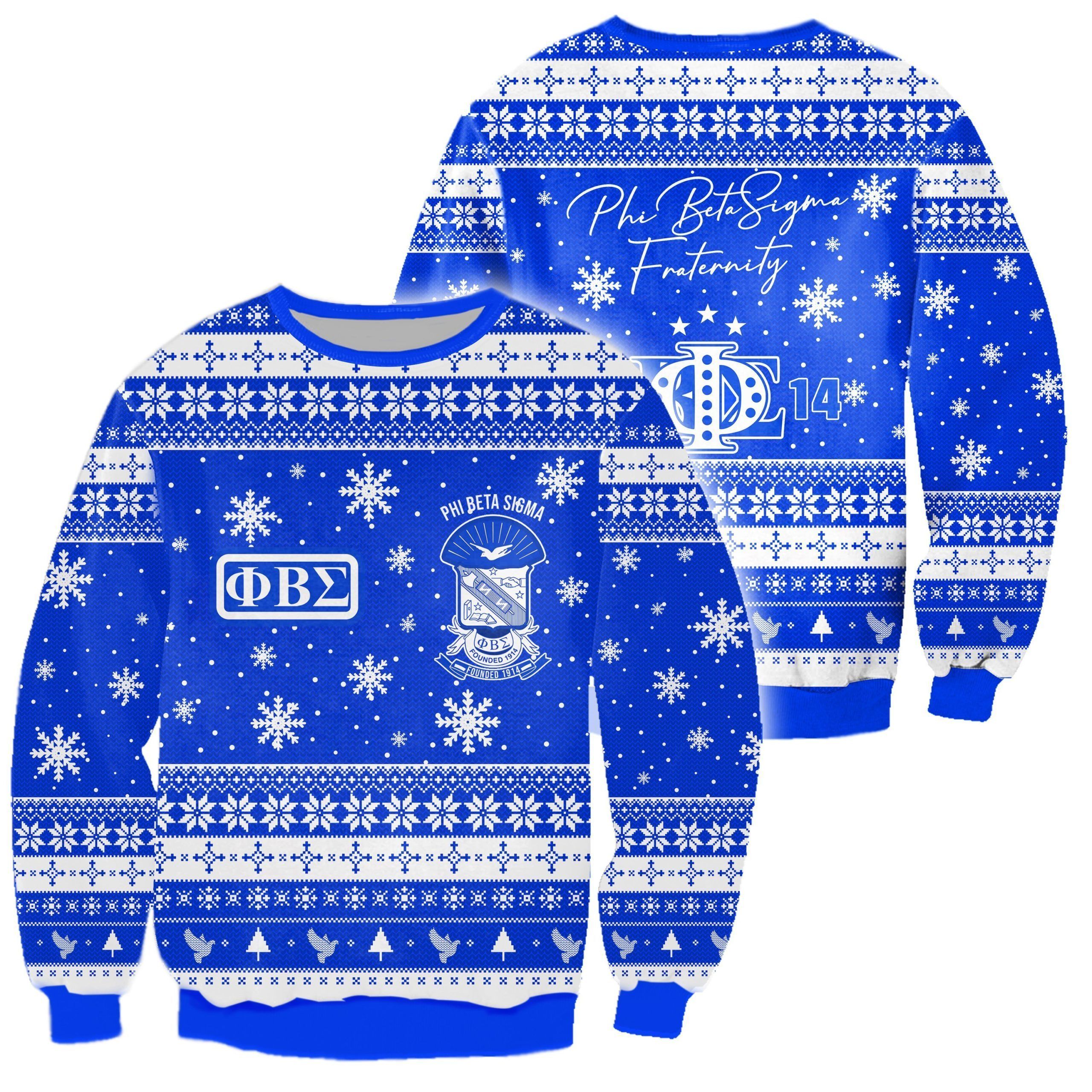 3D All Over Phi Beta Sigma Ugly Sweater
