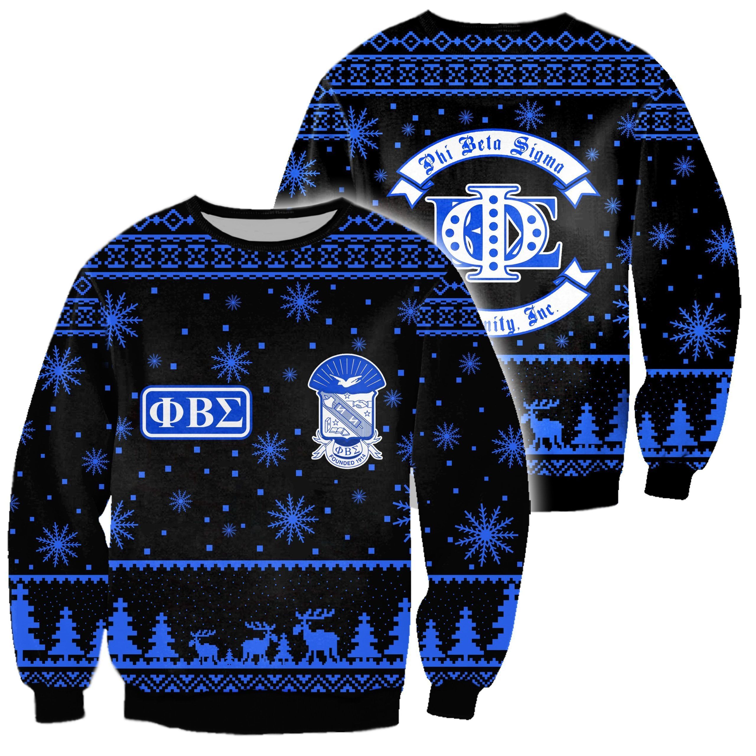 3D All Over Phi Beta Sigma Ugly Sweater