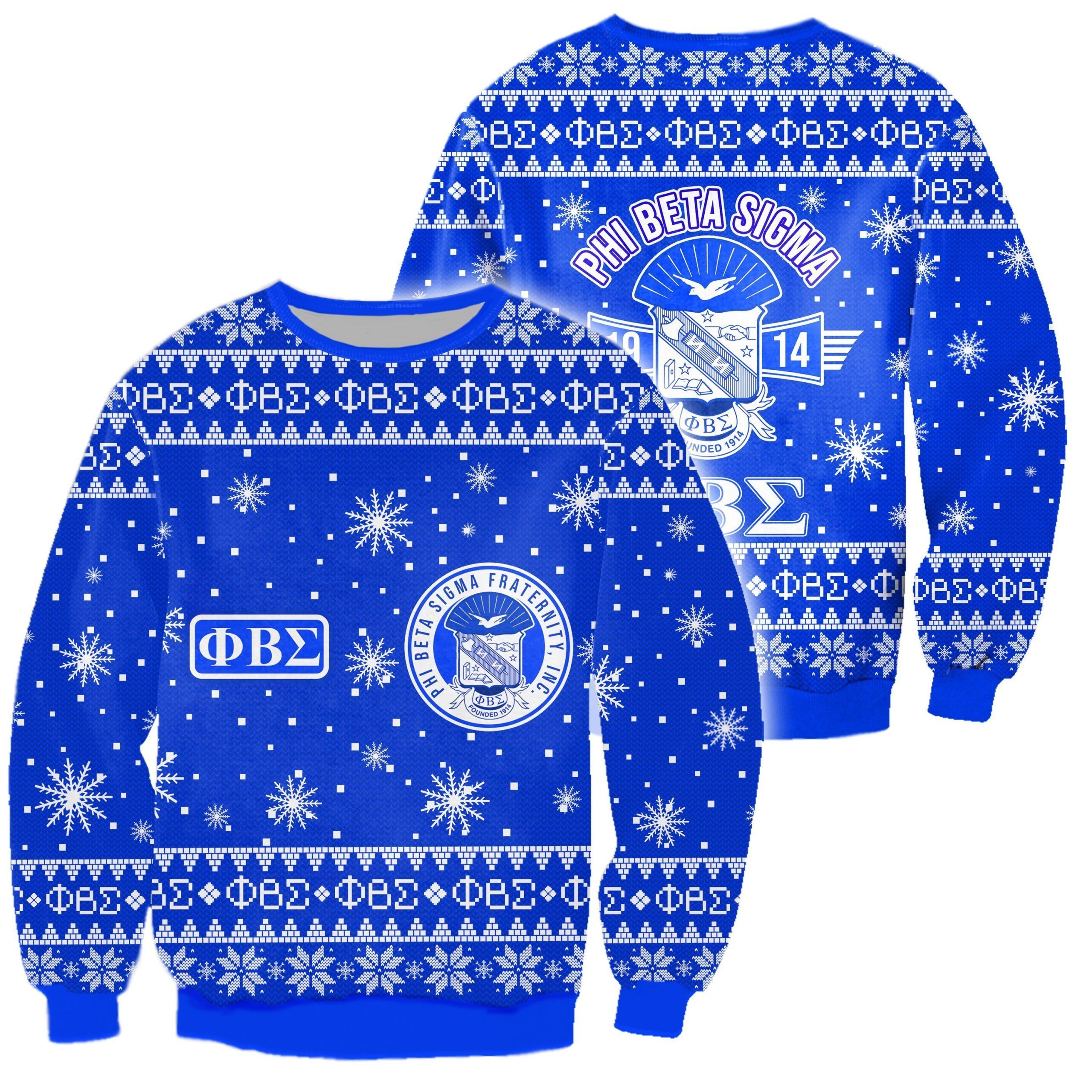 3D All Over Phi Beta Sigma Ugly Sweater