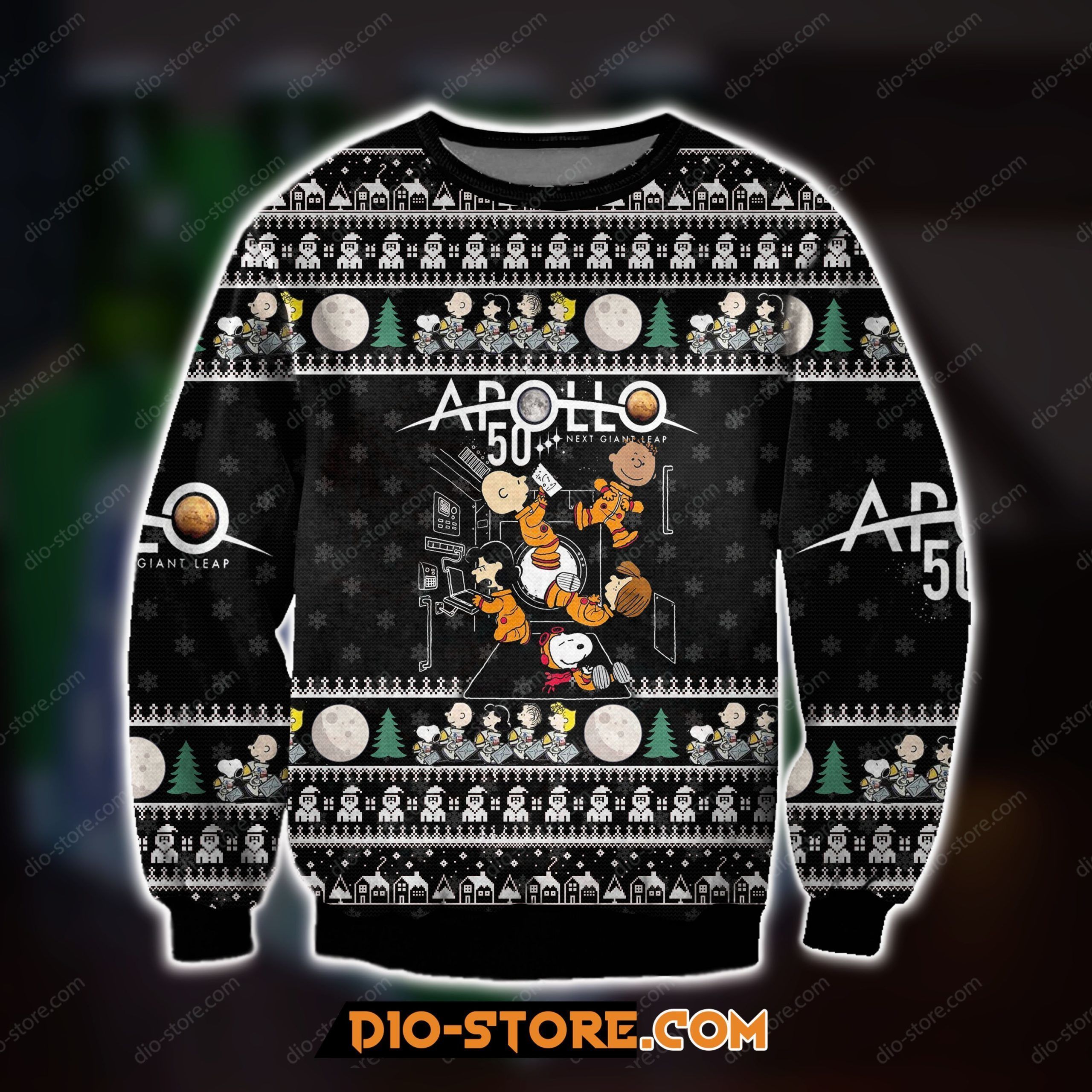 3D All Over Print Knitting Pattern Apolo Ugly Christmas Sweater