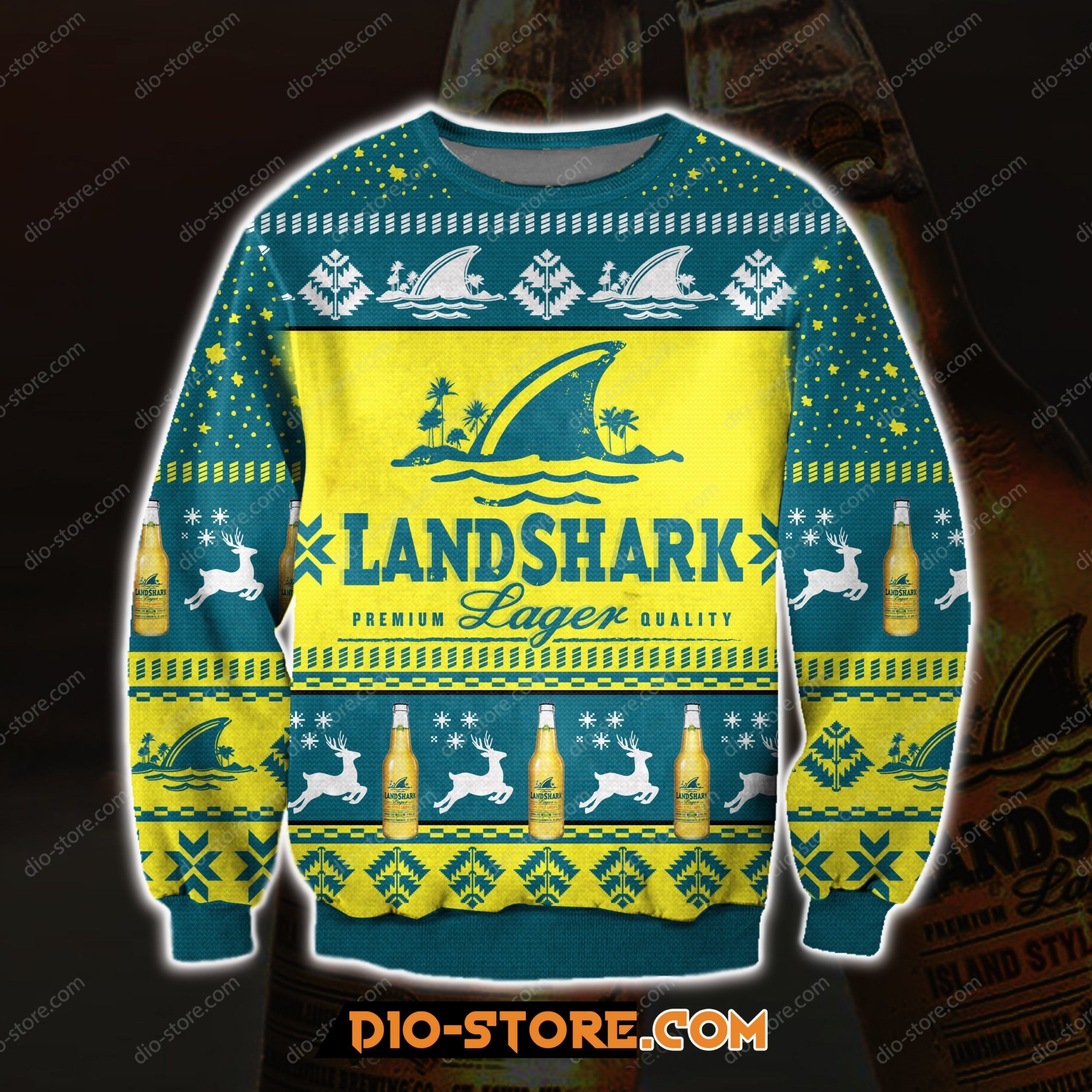 3D All Over Print Landshark Lager Beer Ugly Christmas Sweater