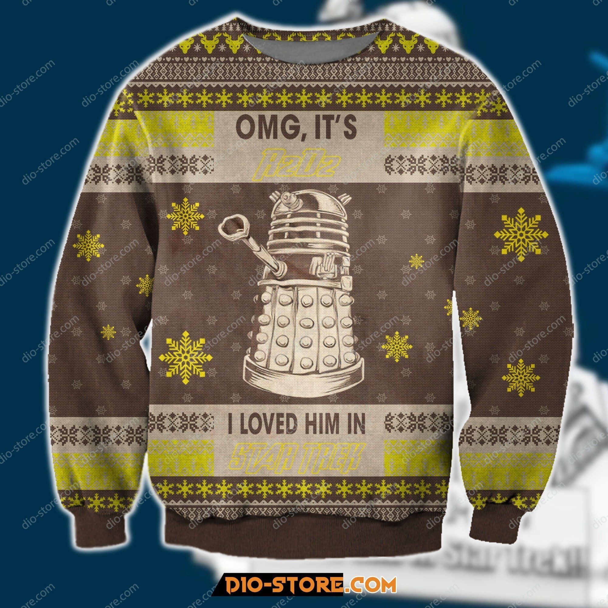 3D All Over Print Omg It'S R2D2 I Loved Him In Star Trek Ugly Christmas Sweater