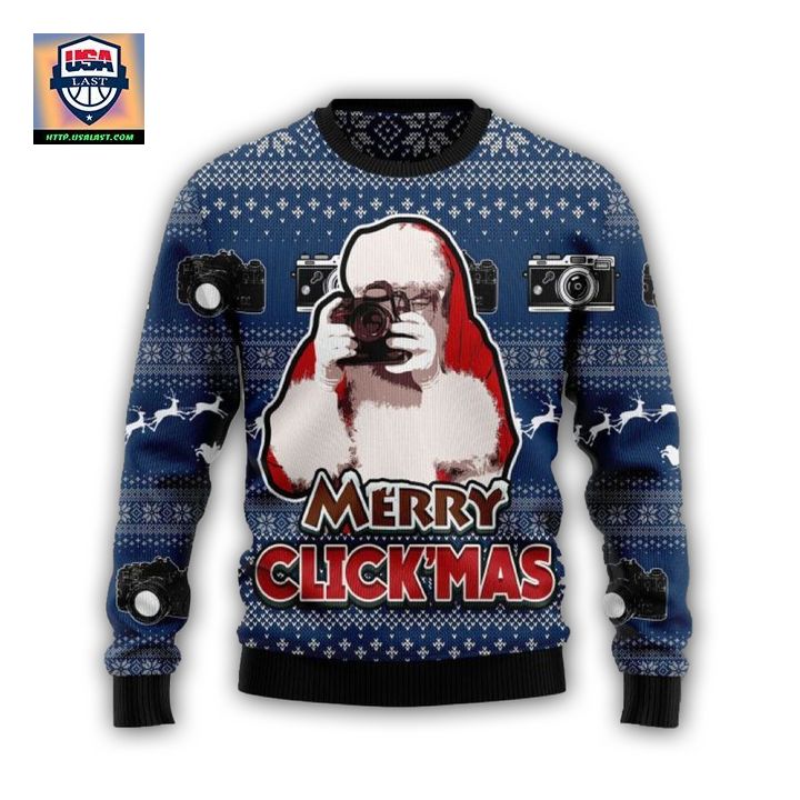 3D Merry Clickmas Funny Ugly Christmas Sweater