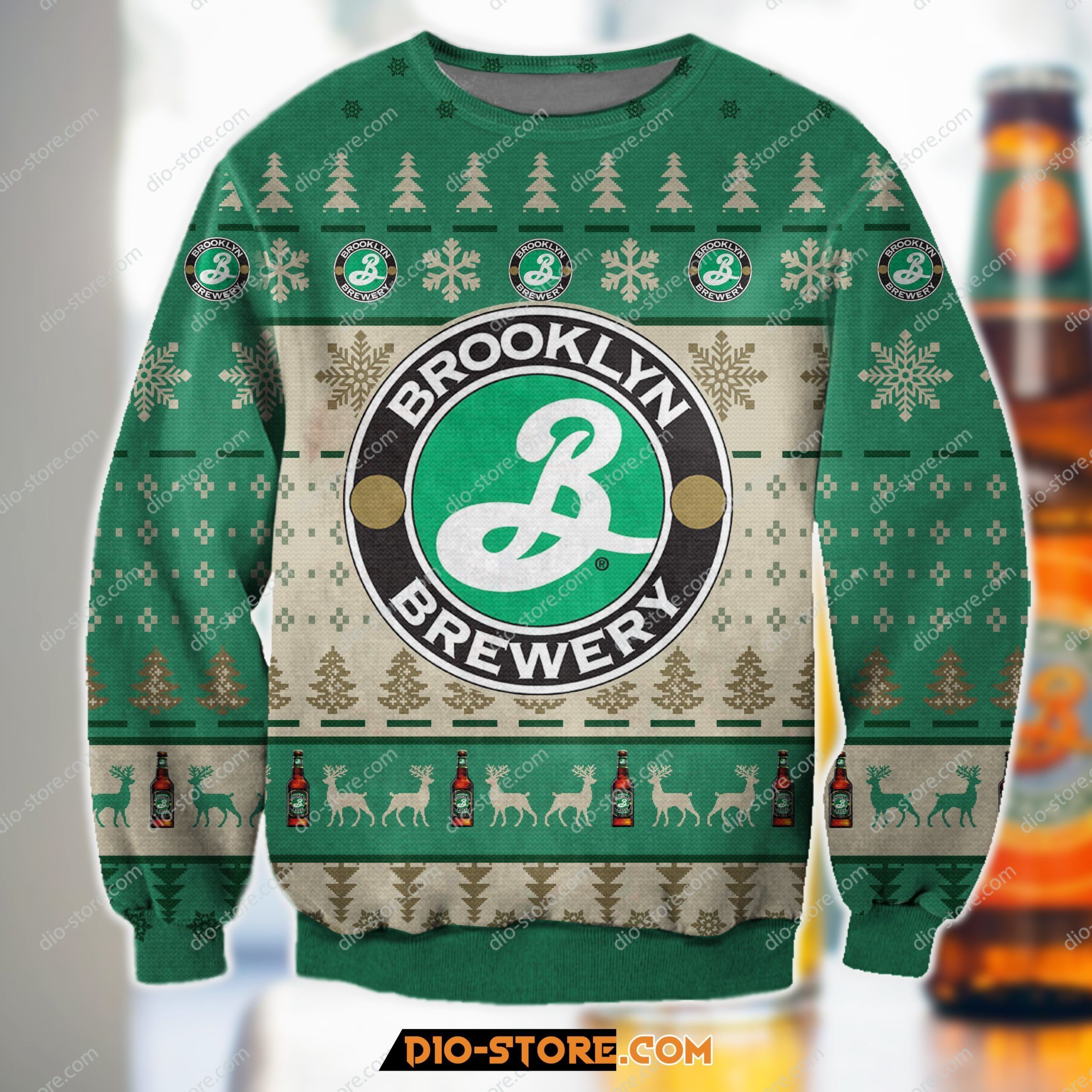 3D Print Knitting Pattern Brooklyn Lager Ugly Christmas Sweater