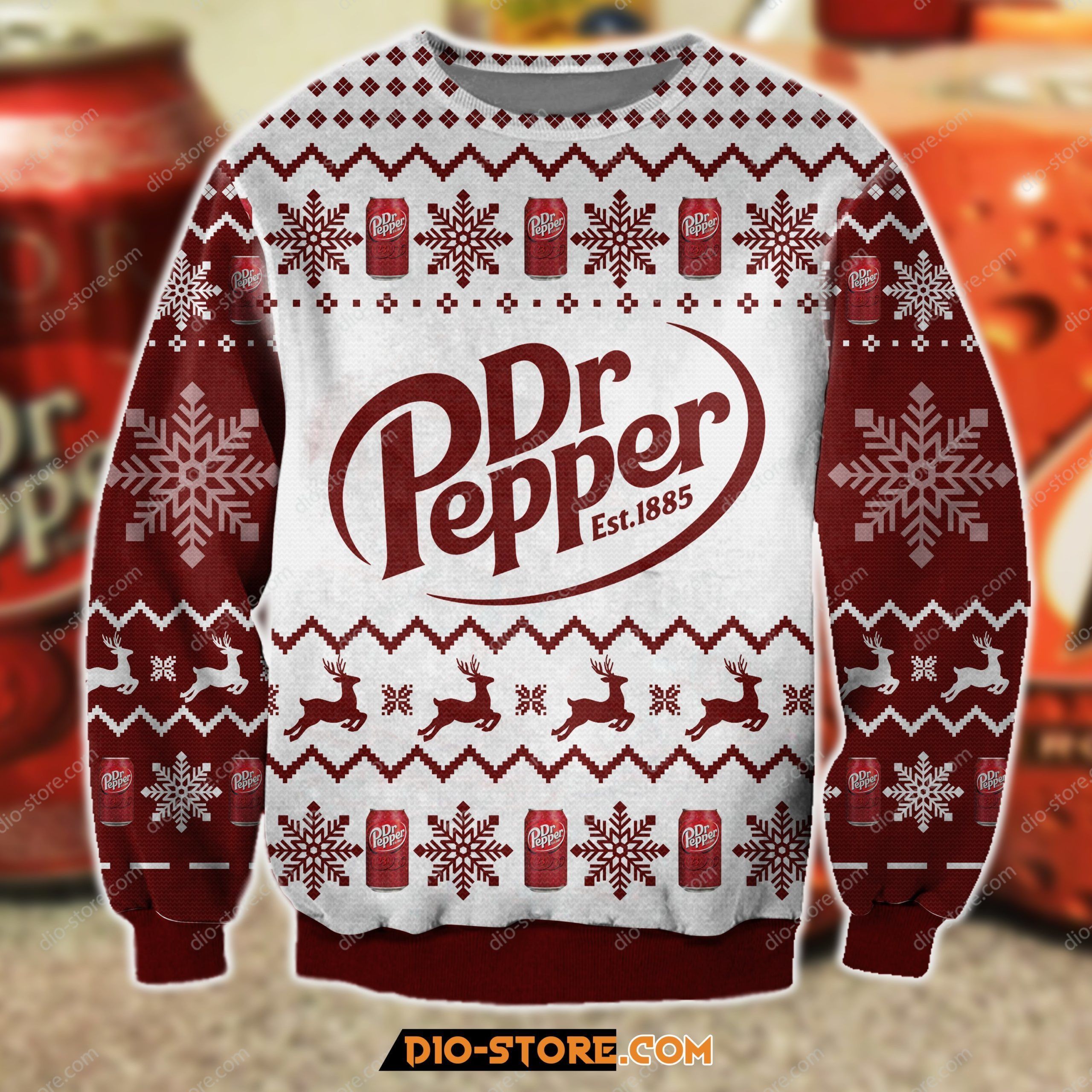 3D Print Knitting Pattern Dr Pepper Ugly Christmas Sweater 1