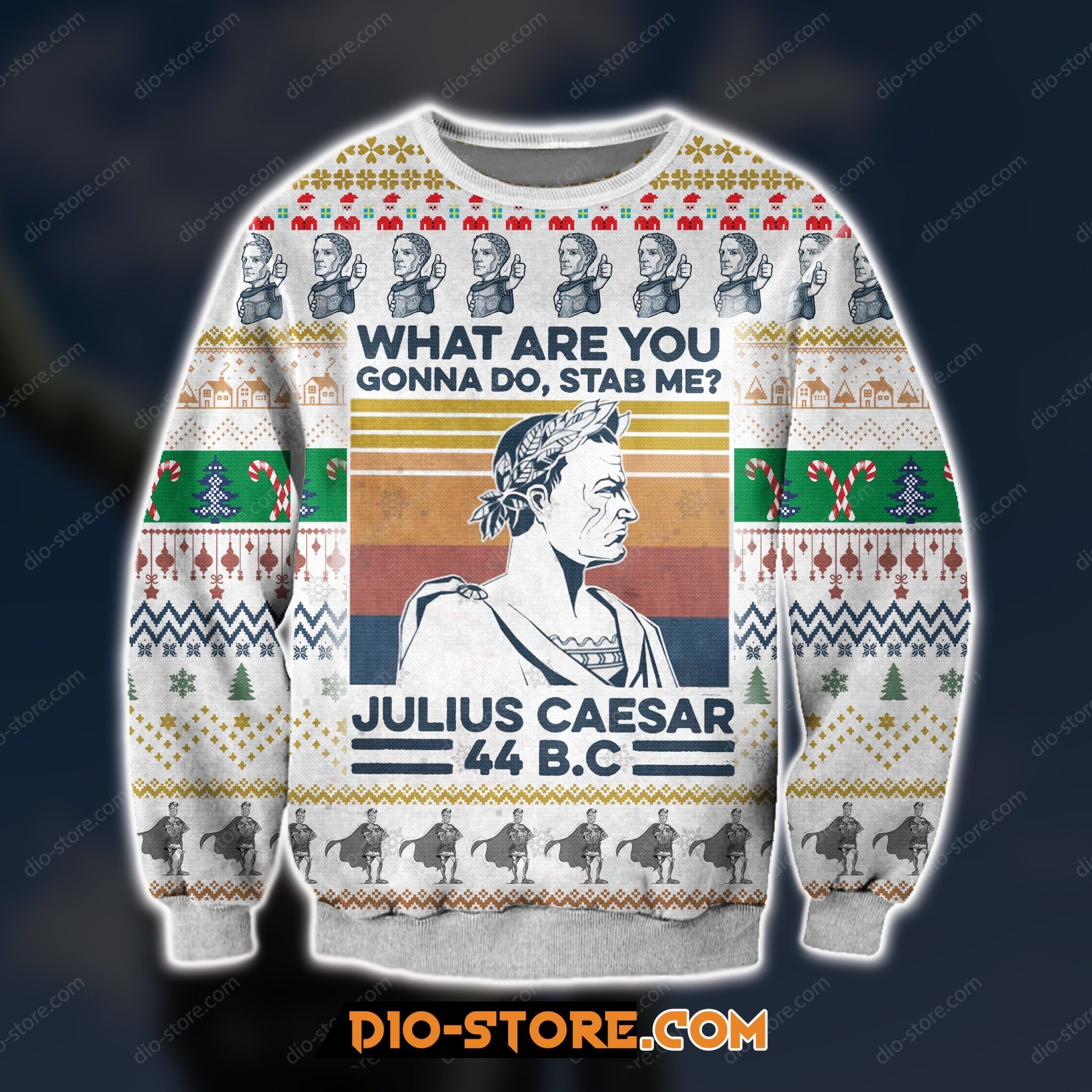 3D Print Knitting Pattern Julius Caesar Ugly Christmas Sweater
