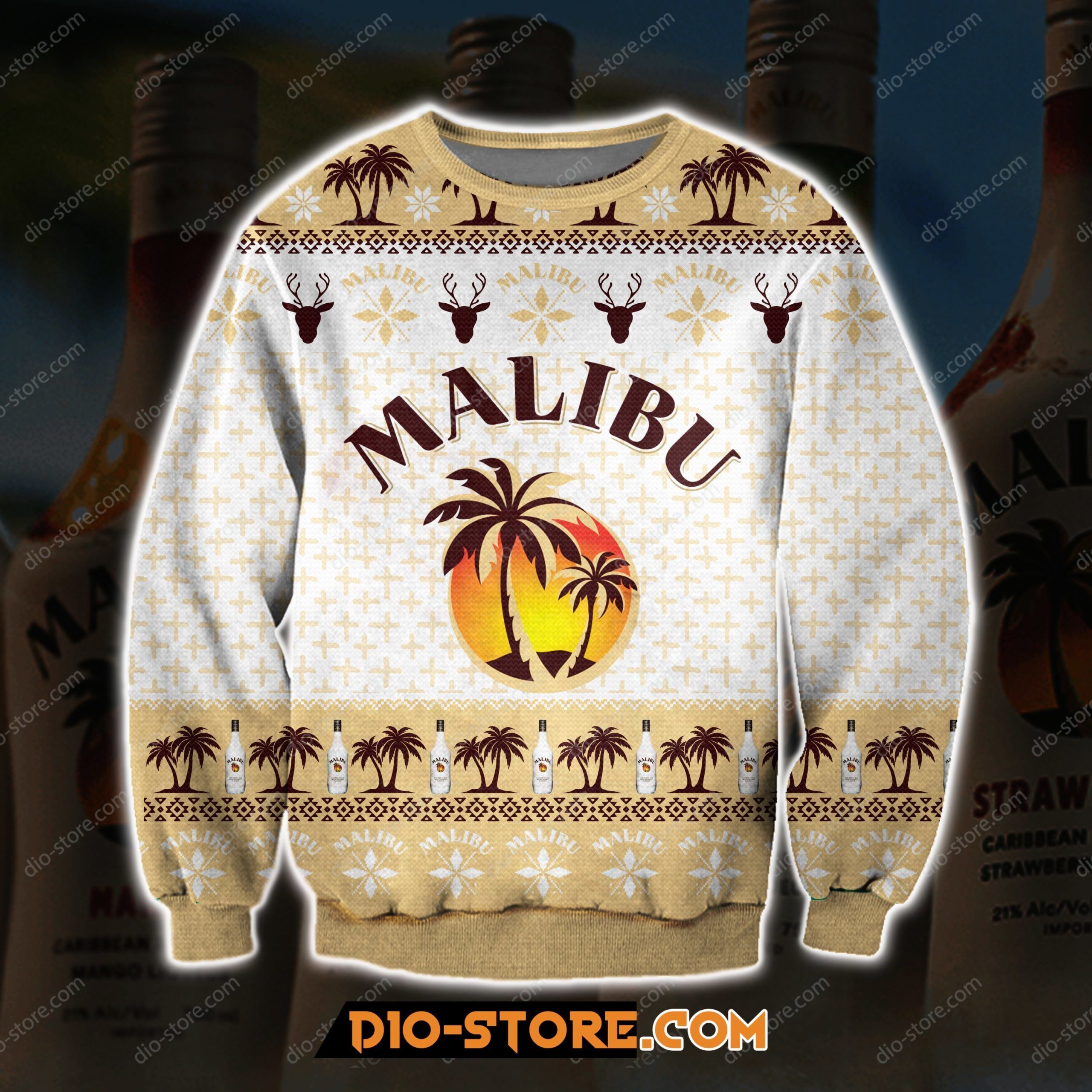 3D Print Knitting Pattern Malibu Rum Ugly Christmas Sweater