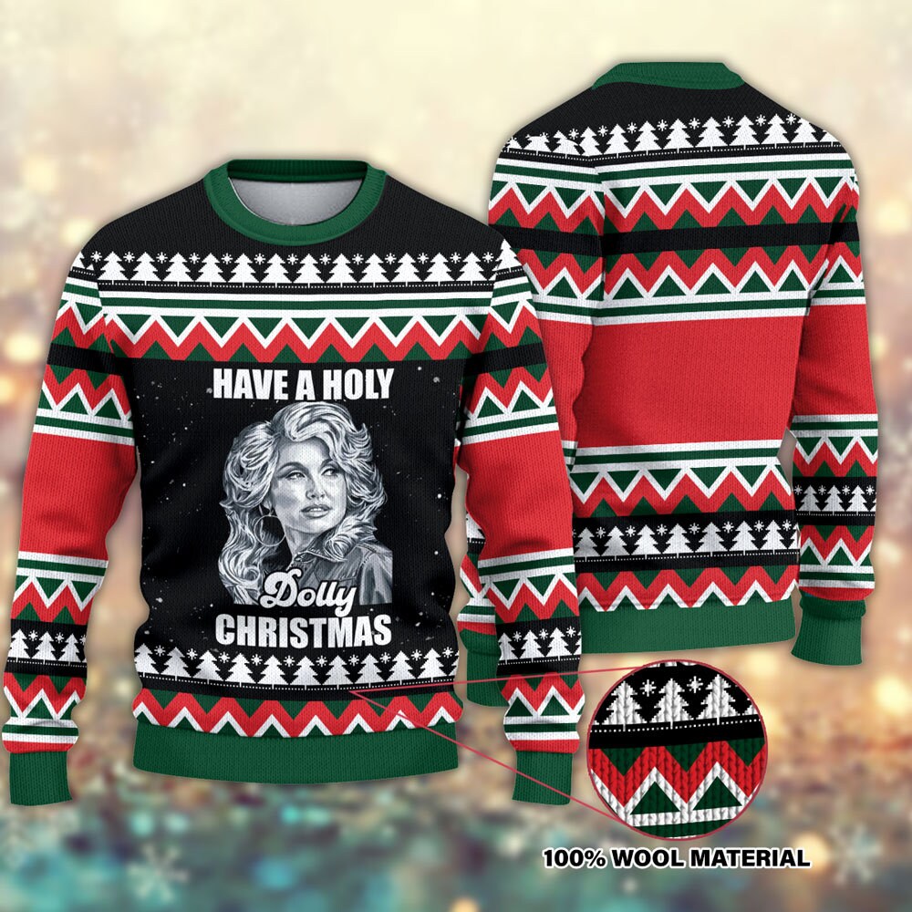 A Holly Dolly Christmas Ugly Christmas Sweater