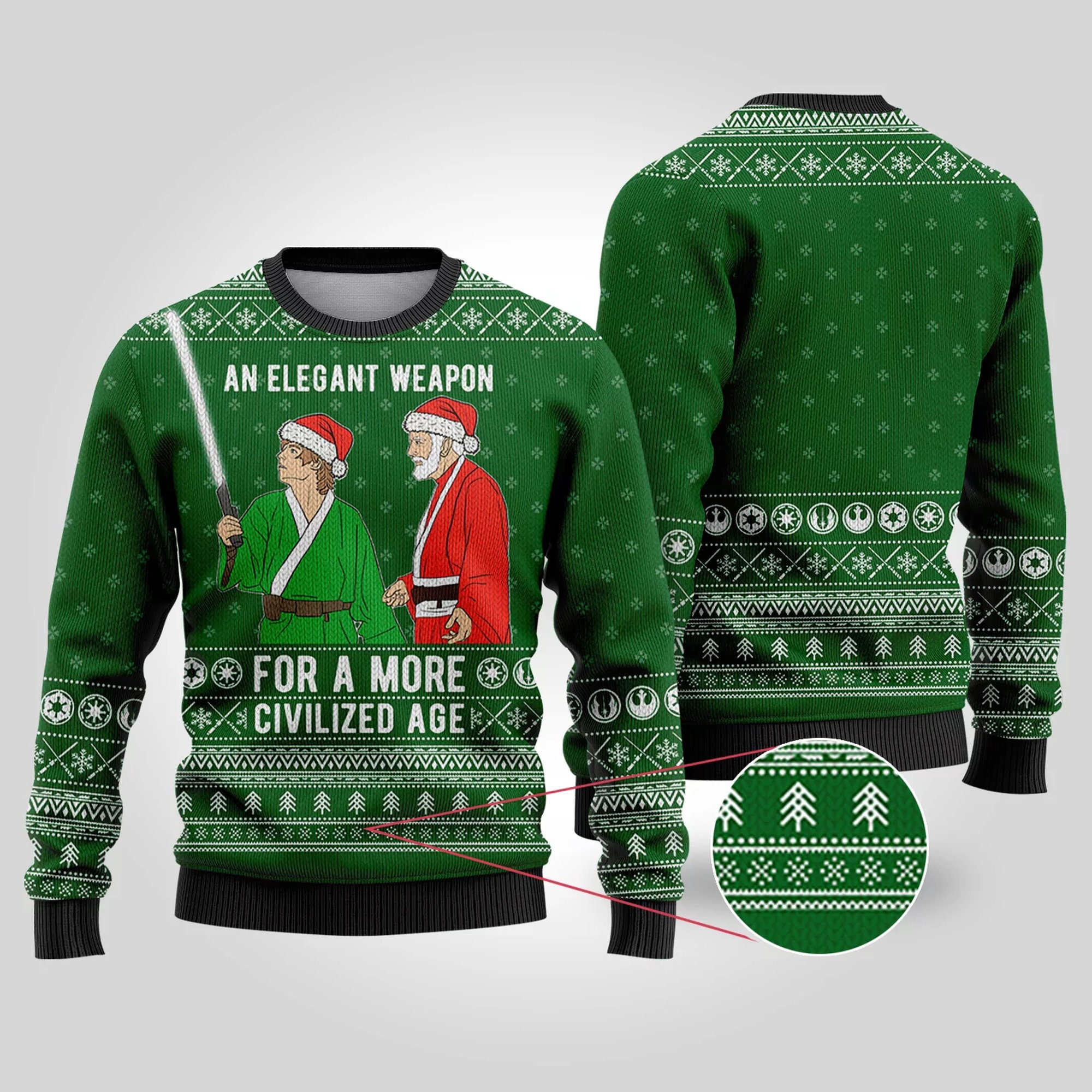 A New Hope Luke Skywalker Obi wan Kenobi Star Wars Ugly Christmas Sweater