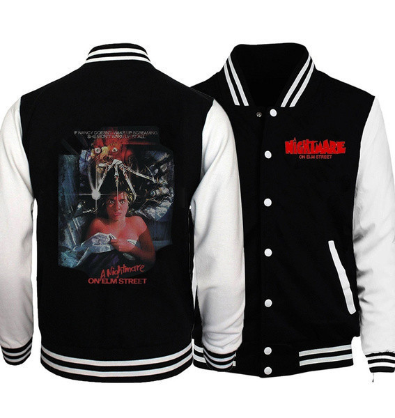 A Nightmare On Elm Street Horror Movie Baseball Jacket for Men & Women | Movie Fan Gift