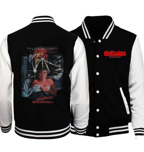 A Nightmare On Elm Street Horror Movie Baseball Jacket for Men & Women | Movie Fan Gift