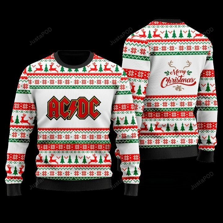 Acdc 48Th Anniversary 1973-2021 Christmas For Unisex Ugly Christmas Sweater, Perfect Holiday Gift