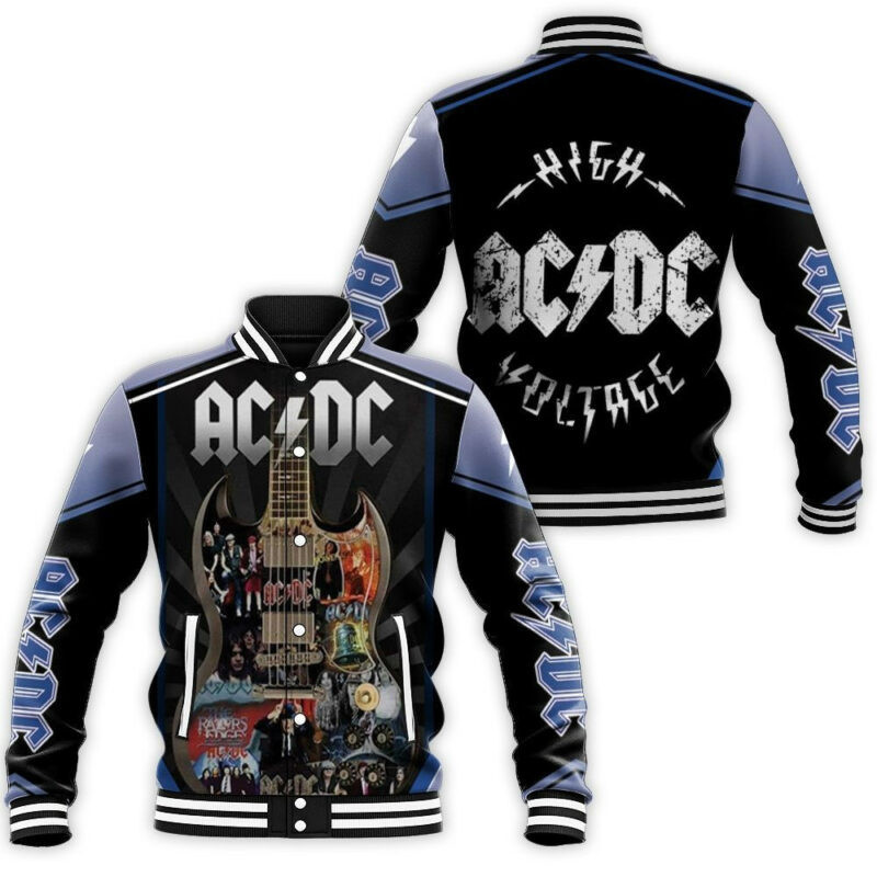AC/DC All Album Cover Fashion Baseball Jacket for Men & Women | Music Fan Gift