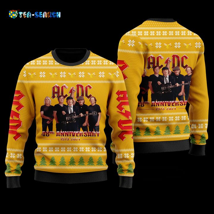 AC/DC Faux Wool Sweater Yellow Version