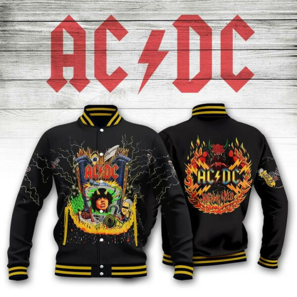 ACDC Music Band Baseball Jacket for Men & Women | Music Fan Gift