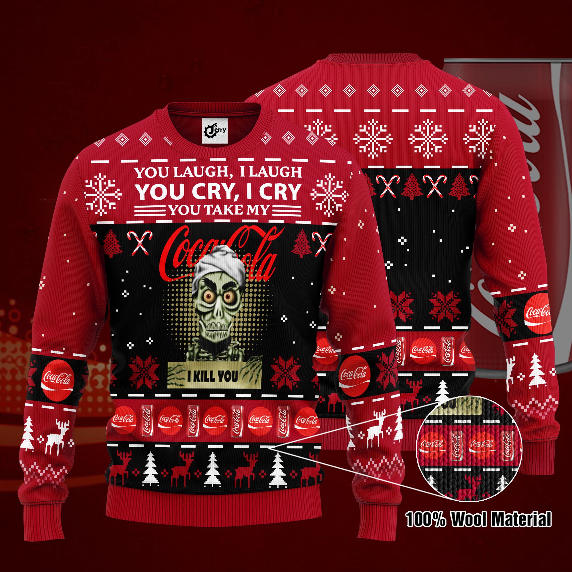 Achmed You Laugh I Laugh You Cry I Cry You Take My Coca Cola I Kill You Ugly Christmas Sweater, Hoodie, Zip Hoodie, Bomber Jacket