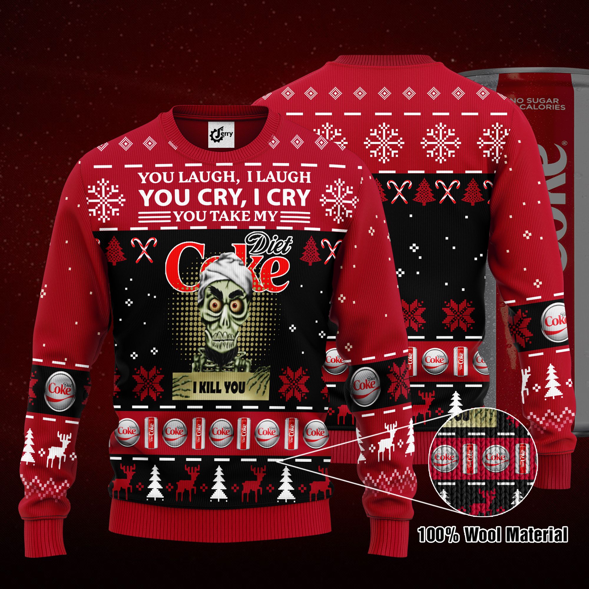 Achmed You Laugh I Laugh You Cry I Cry You Take My Diet Coke I Kill You Ugly Christmas Sweater, Hoodie, Zip Hoodie, Bomber Jacket