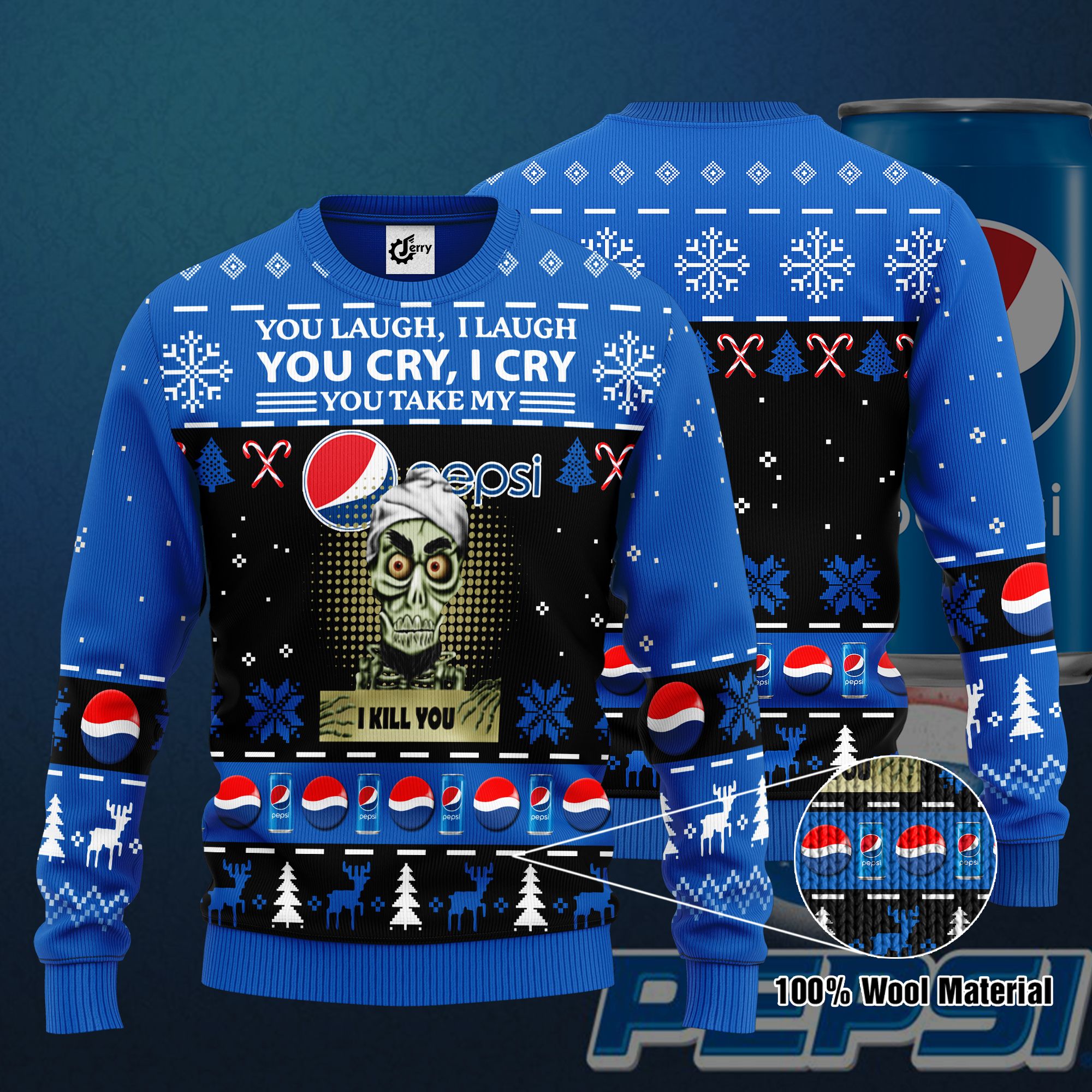 Achmed You Laugh I Laugh You Cry I Cry You Take My Pepsi I Kill You Ugly Christmas Sweater, Hoodie, Zip Hoodie, Bomber Jacket