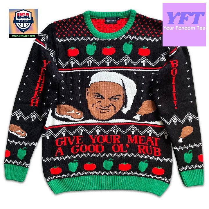 Ainsley Harriott Give Your Meat A Good Ol Rub 3d Ugly Christmas Sweater