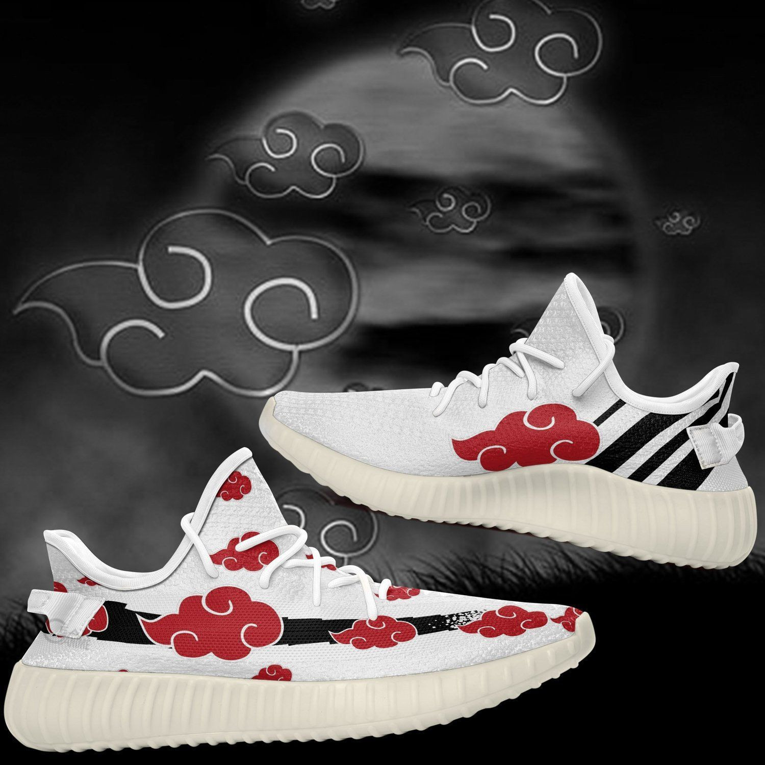 Akatsuki Cloud White Naruto Anime Gift Idea Shoes Sneakers