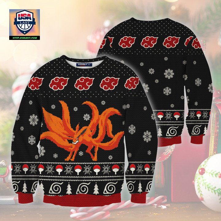 Akatsuki Kurama Naruto Anime Unisex Wool Sweater Christmas