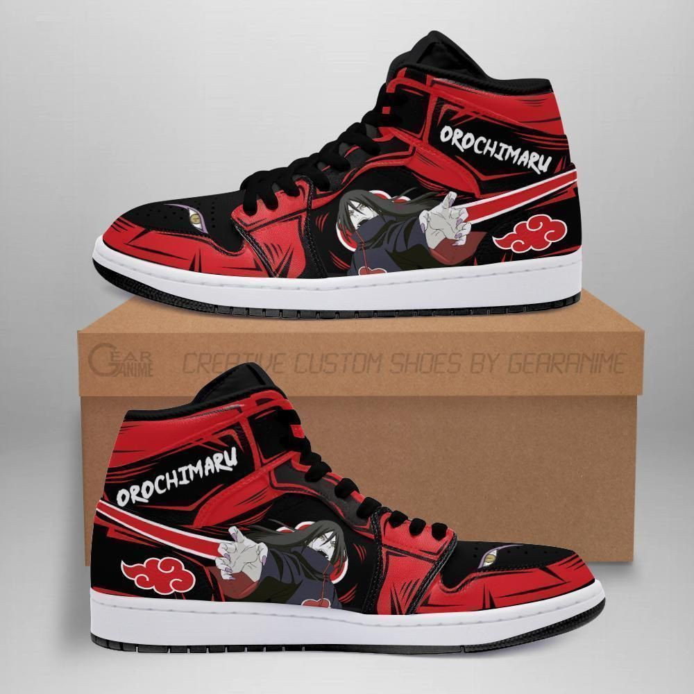 Akatsuki Orochimaru Shoes Boots Naruto Anime Air Jd Sneakers Shoes Sport Air Jd Sneakers