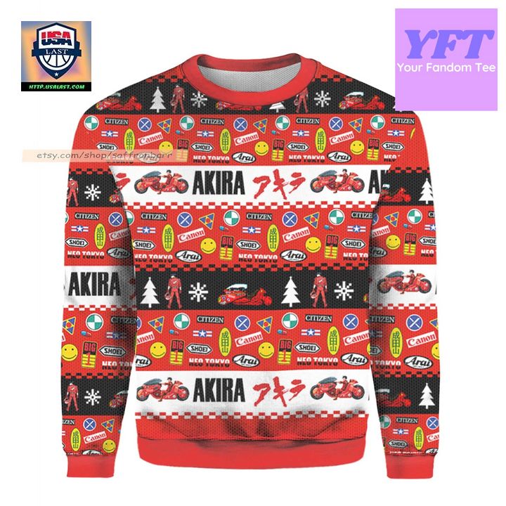 Akira Kaneda Bike Xmas Kid Akira 3d Ugly Christmas Sweater