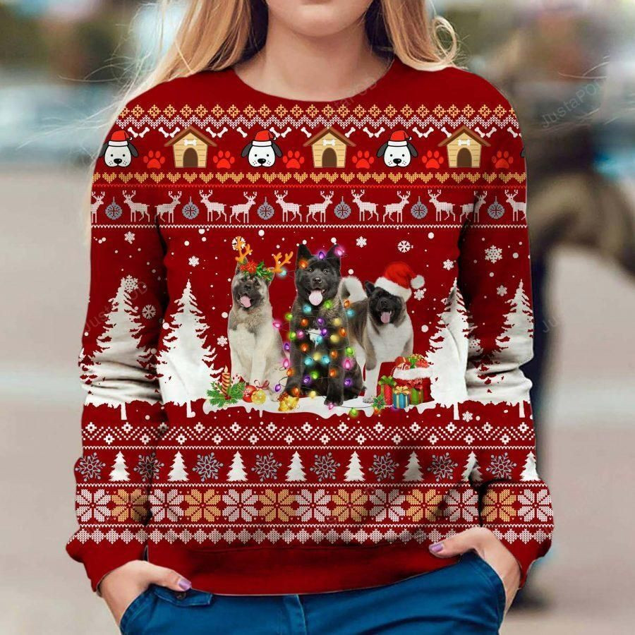 Akita Ugly Christmas Sweater, Perfect Holiday Gift