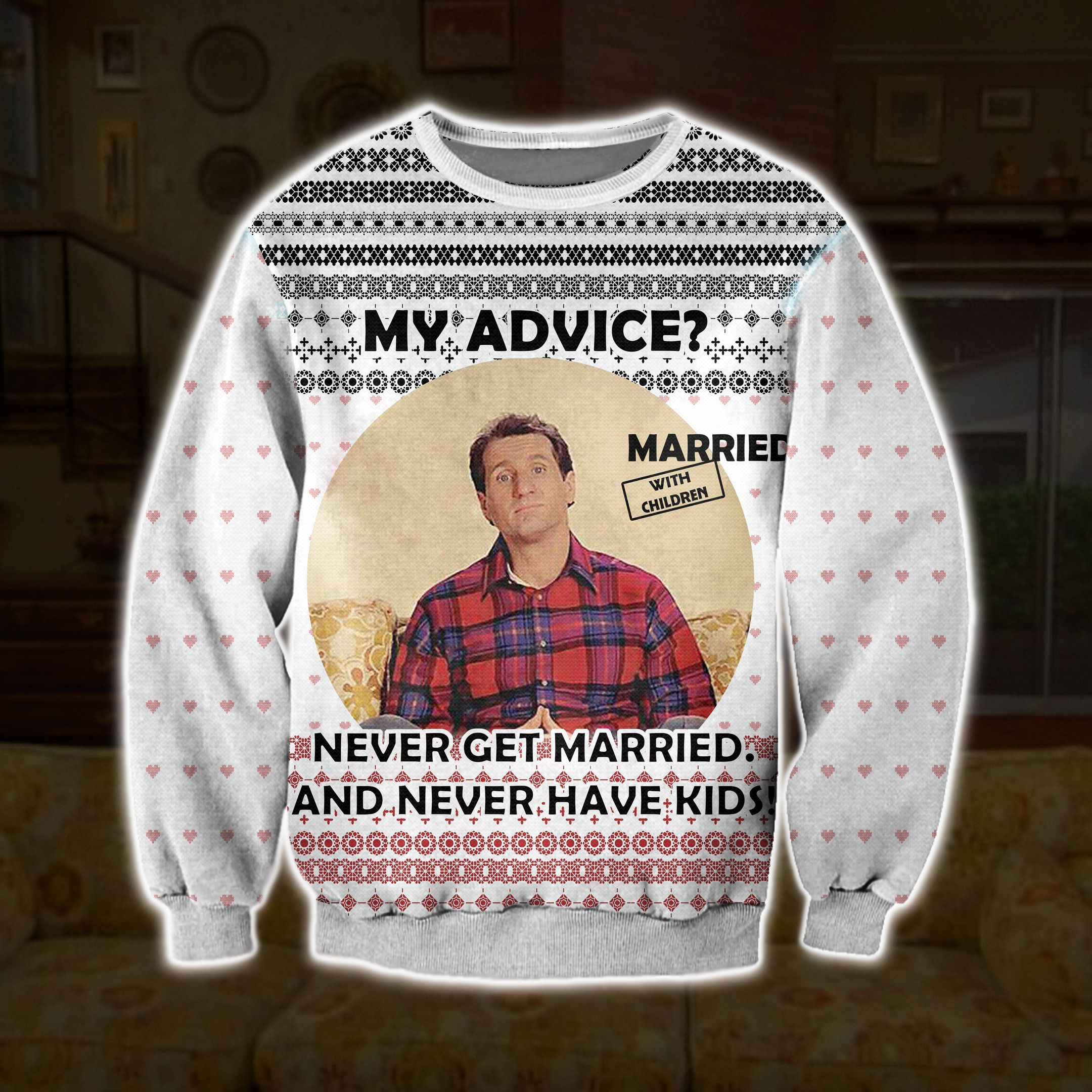 Al Bundy Married... With Children 3D Print Ugly Christmas Sweater