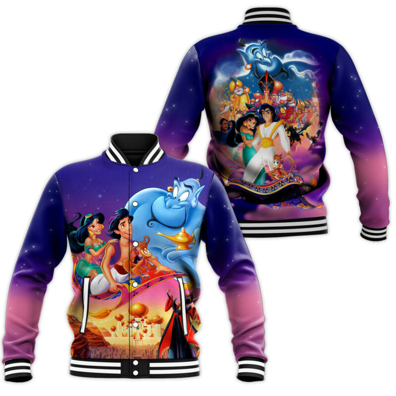 Aladdin Fashion Baseball Jacket for Men & Women | Cartoon Fan Gift