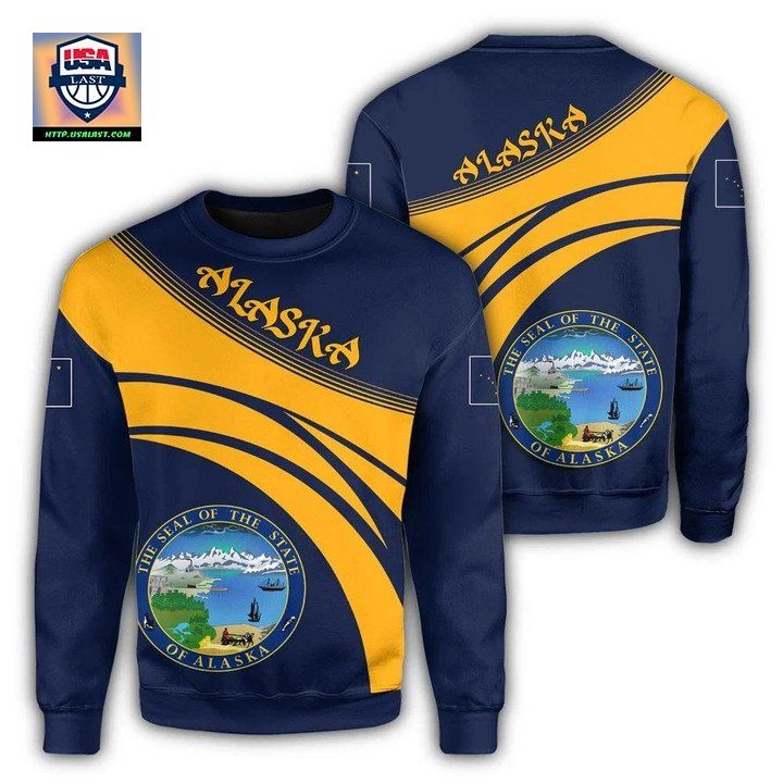 Alaska Coat Of Arms Sweater Cricket Style J5W