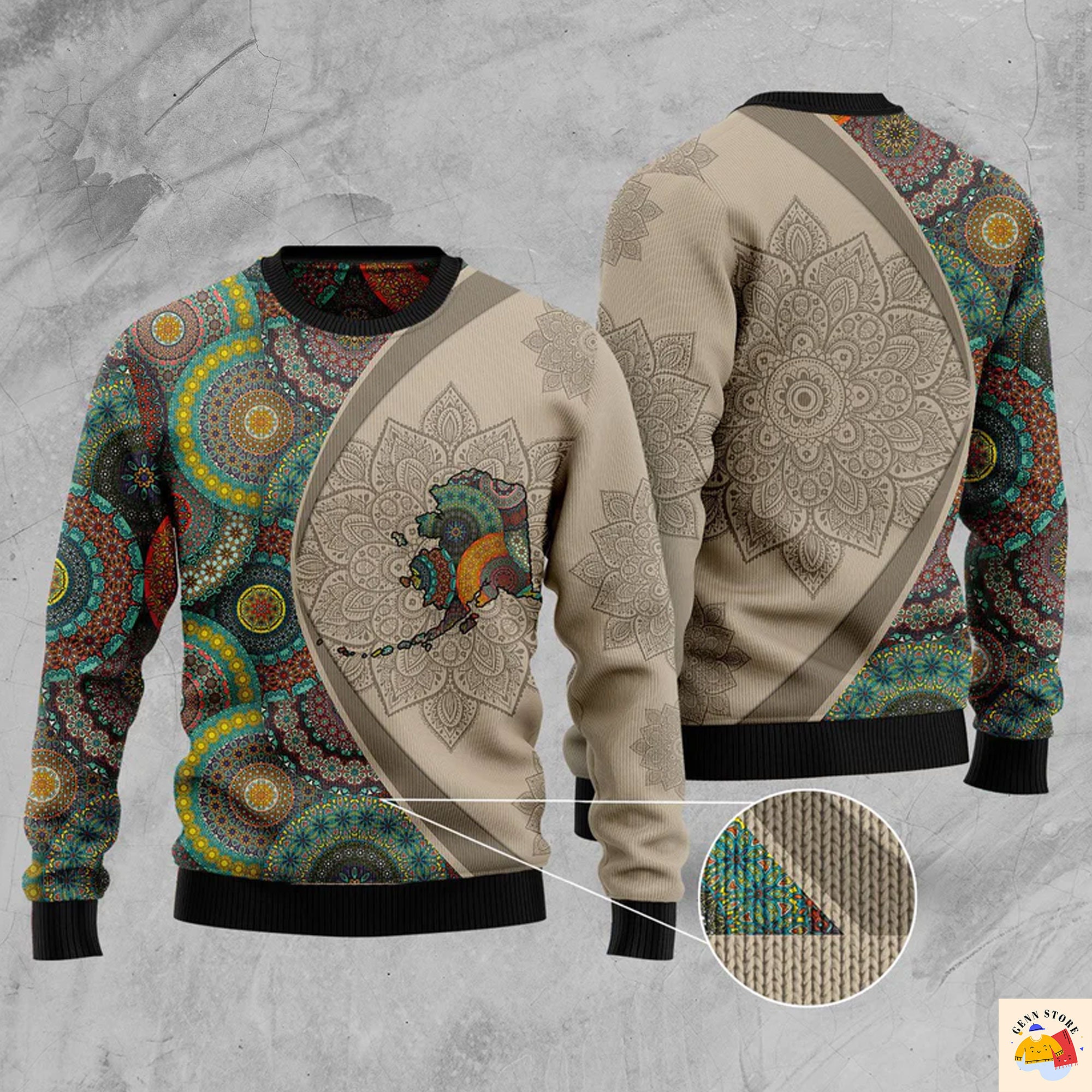 Alaska Mandala Ugly Christmas Sweater