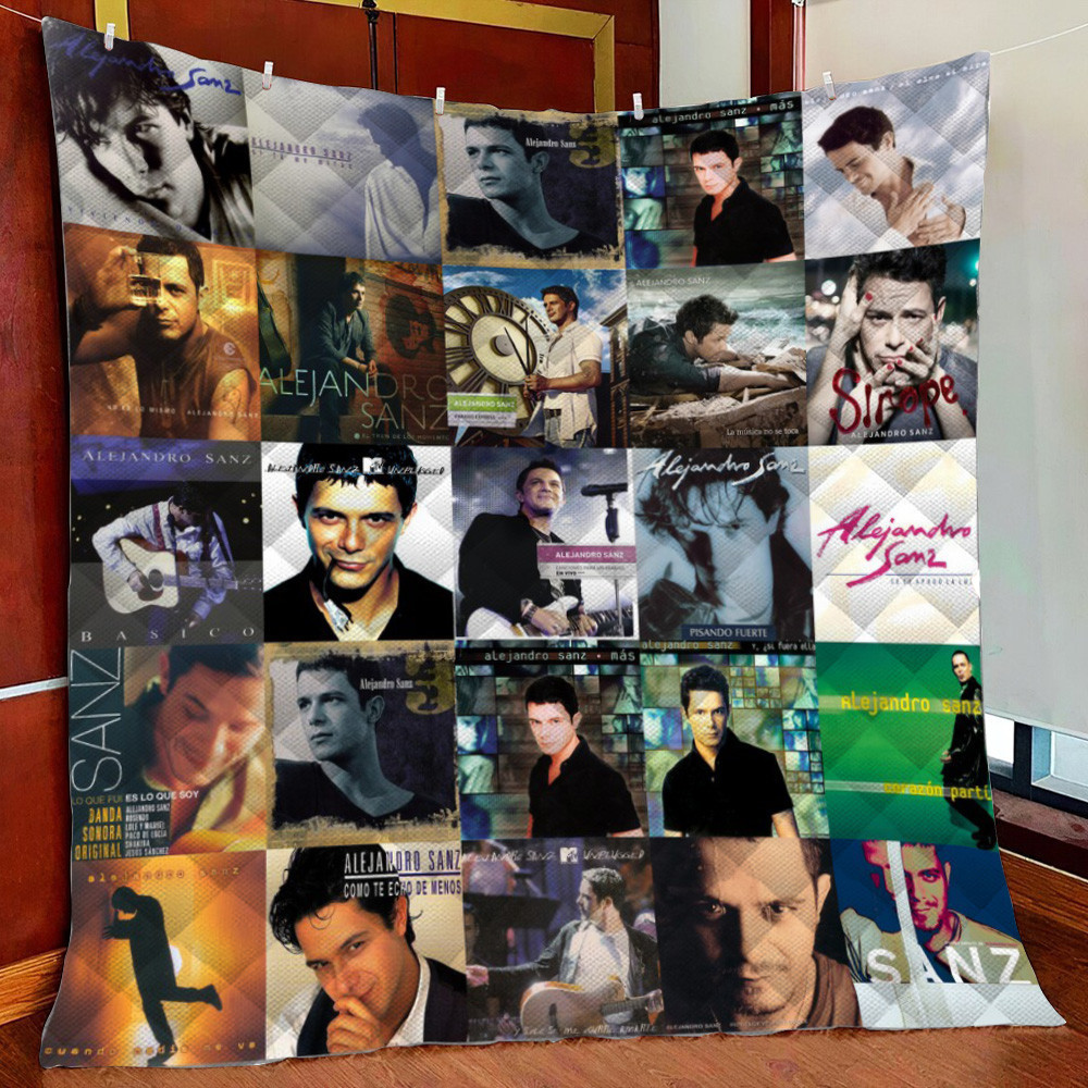 Alejandro Sanz Fleece Blanket Quilt Blanket