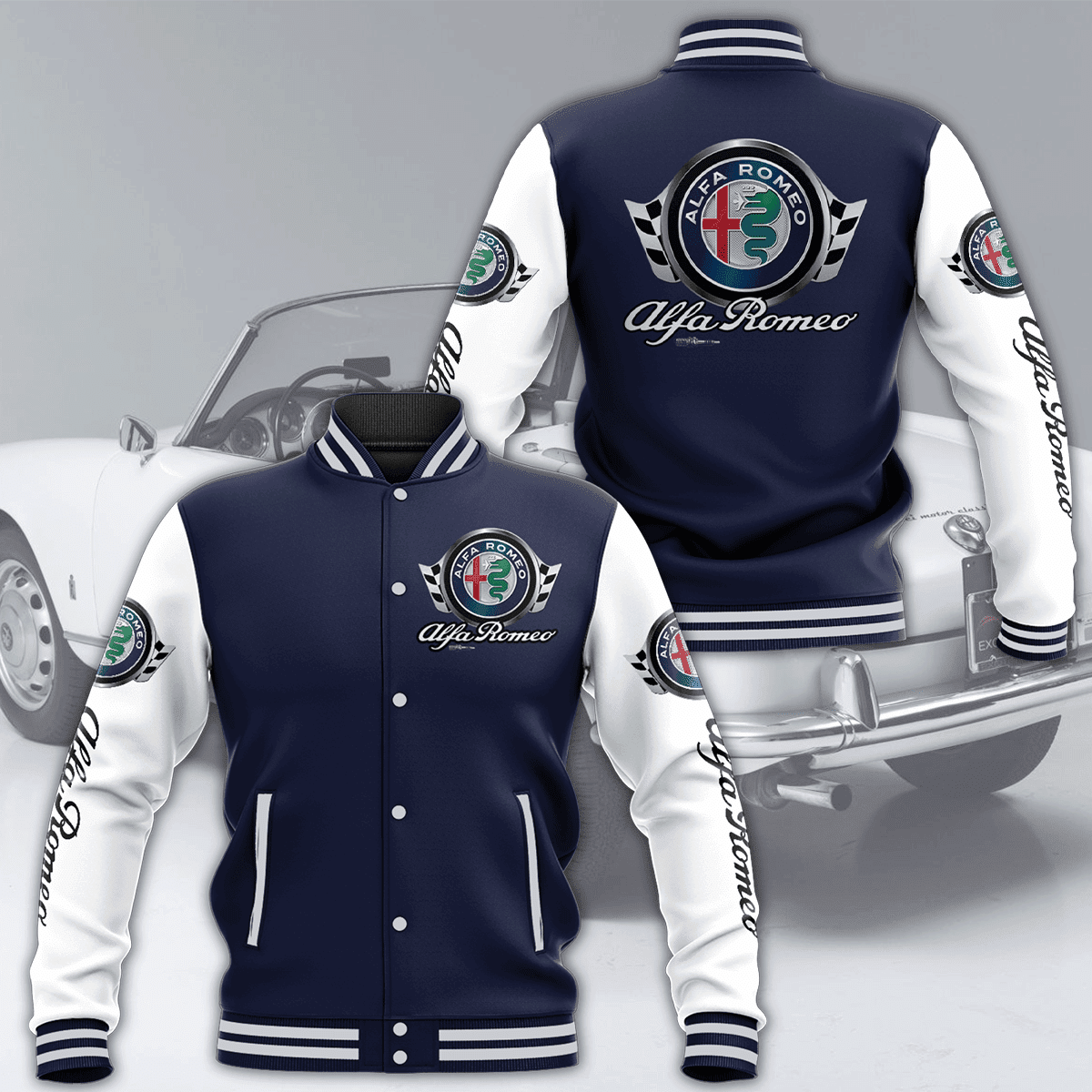 Alfa Romeo Fashion Baseball Jacket for Men & Women | Vehicle Brand Fan Gift