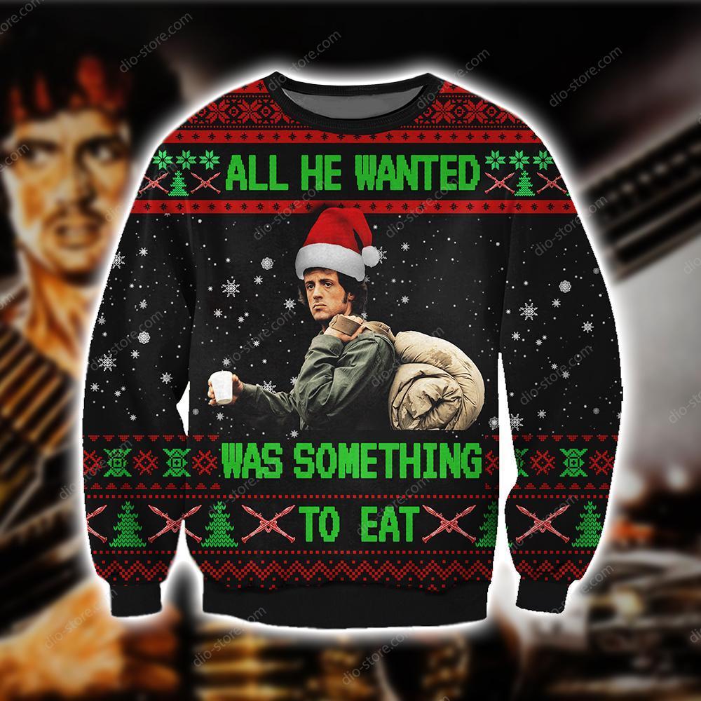 All He Wanted Was Something To Eat Knitting Pattern 3D Print Ugly Sweater