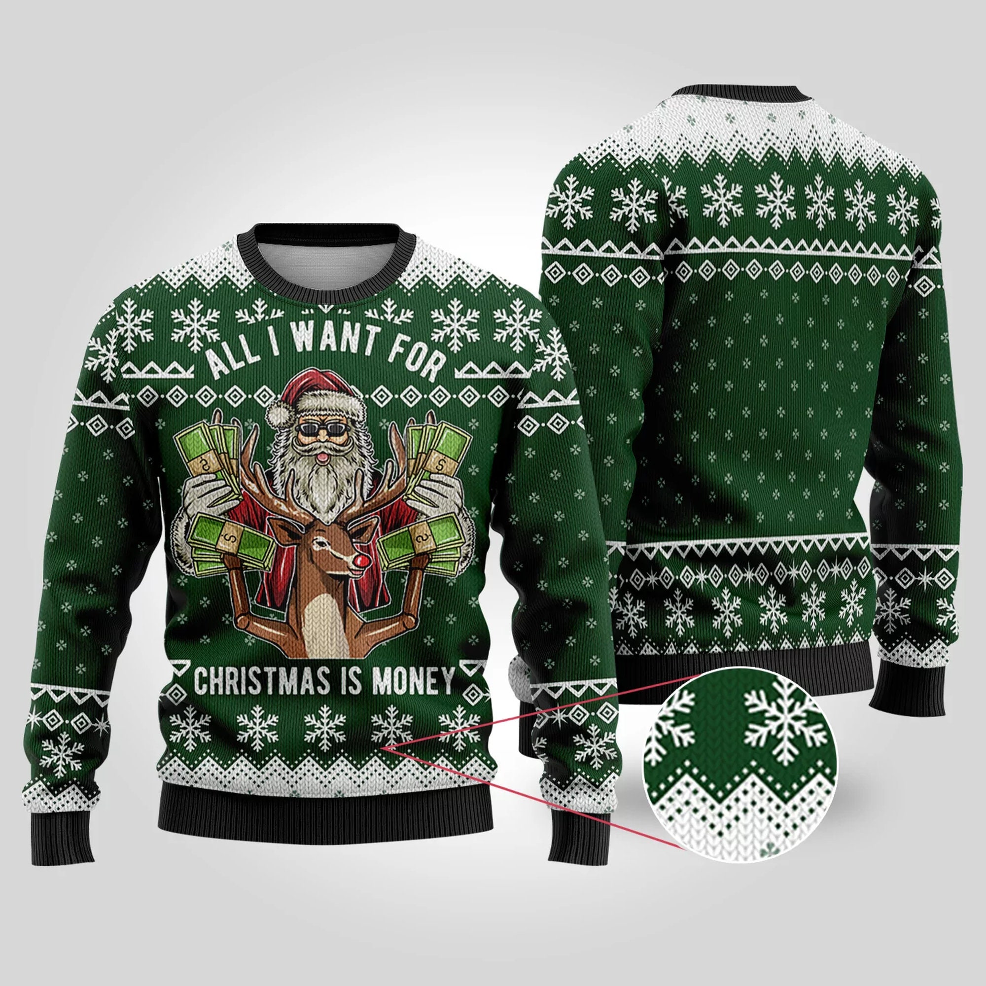 All I Want For Christmas Is Money Ugly Christmas Sweater