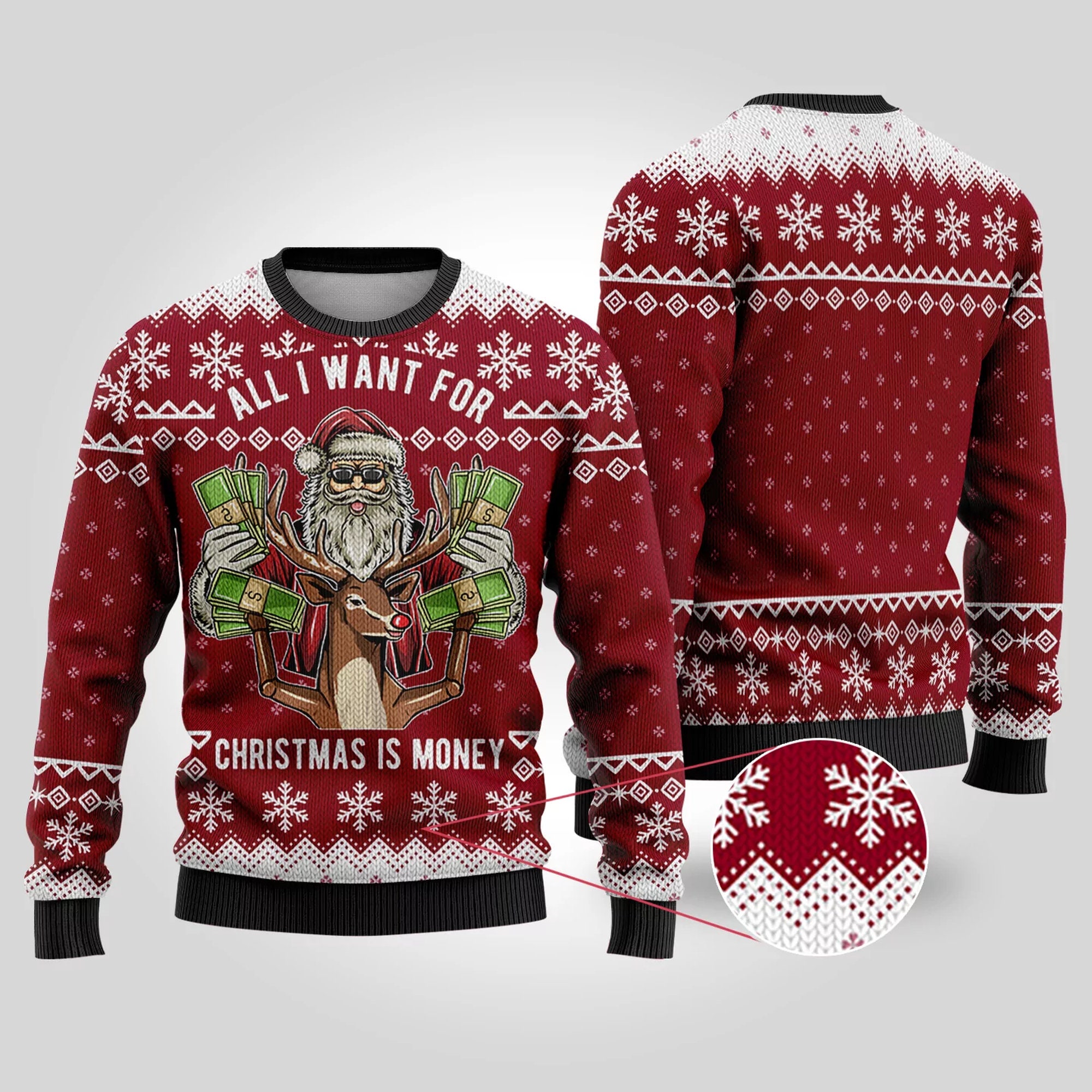 All I Want For Christmas Is Money Ugly Christmas Sweater