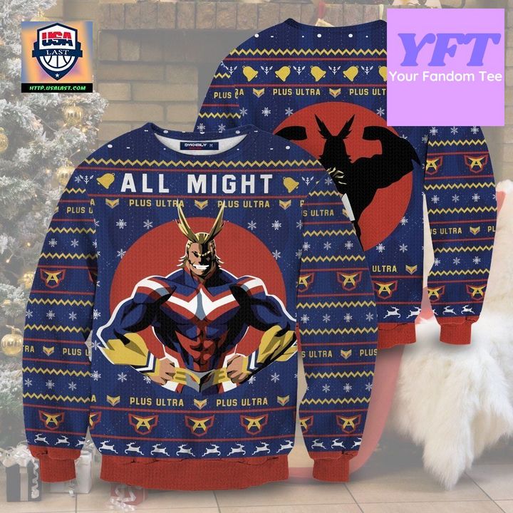 All Might Xmas 3d Ugly Christmas Sweater