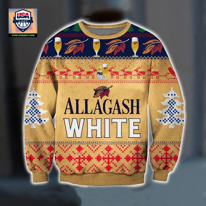 Allagash White Beer Ugly Christmas Sweater