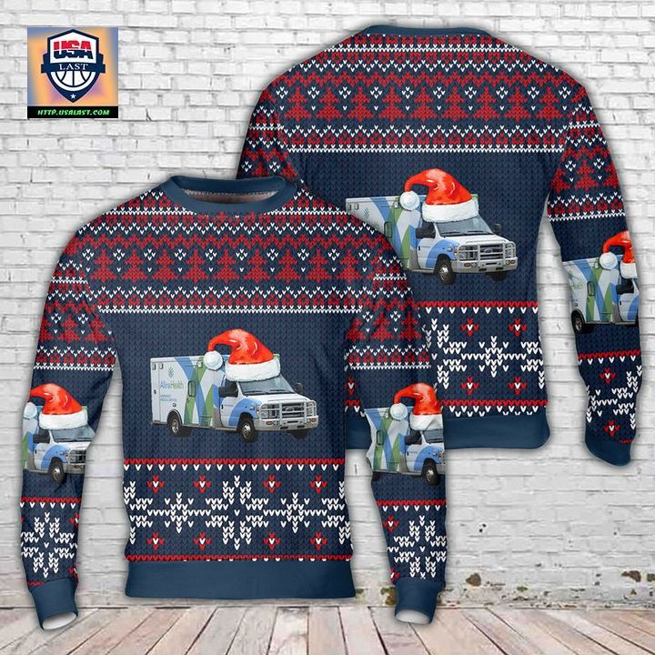 Allina Health Emergency Medical Services Saint Paul Minnesota Christmas AOP Sweater